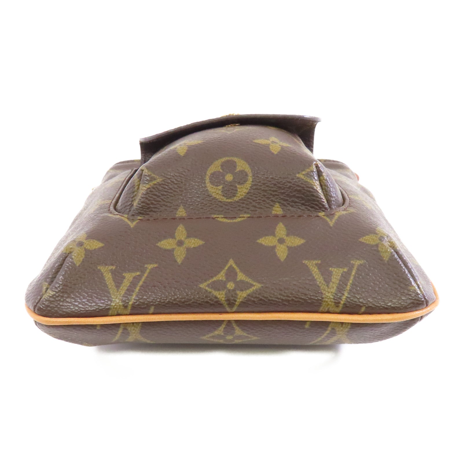 LOUIS VUITTON Monogram Partition金扣手拿包啡色
