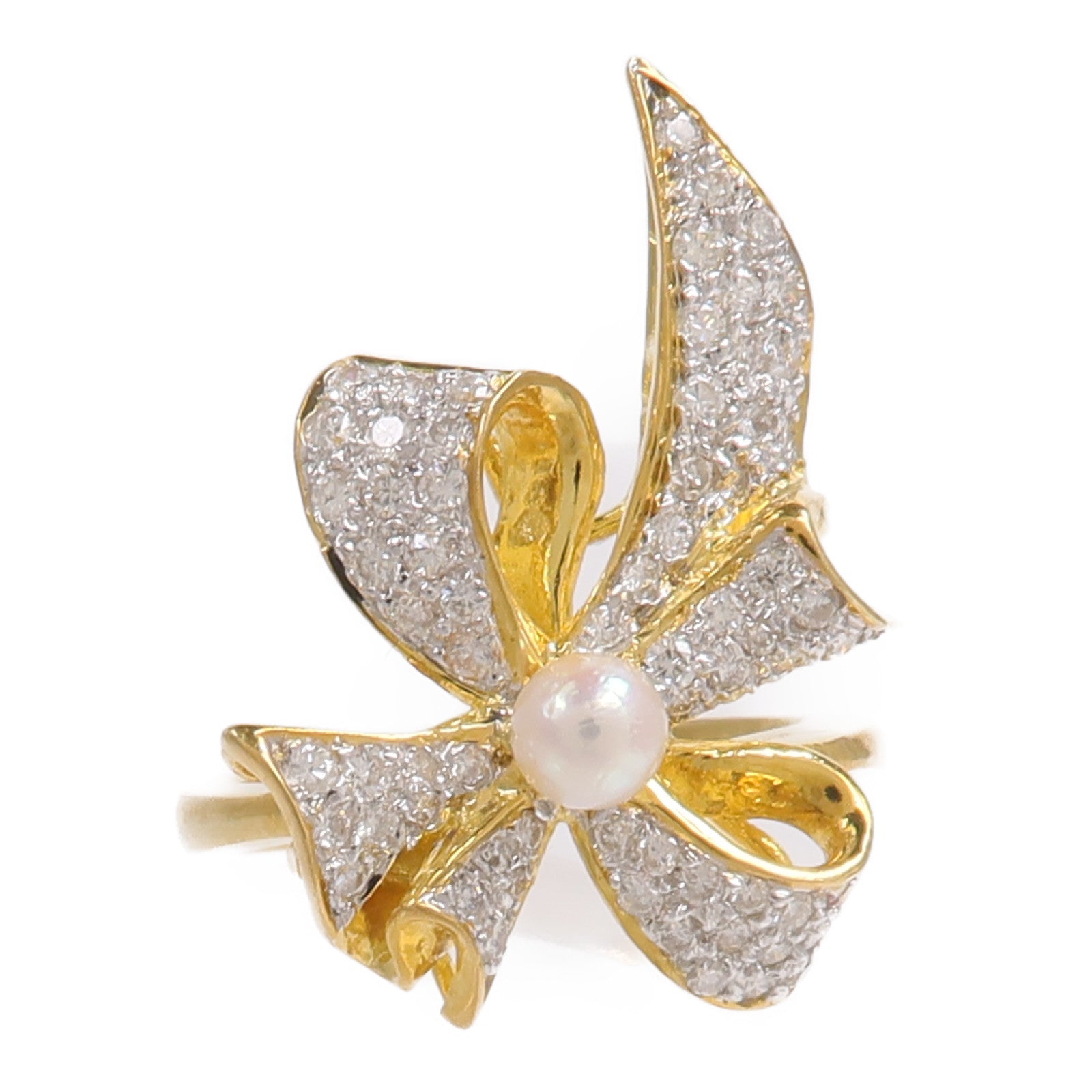 JEWELRY 18K白金/黃金Diamond Pearl Ring鑽石/珍珠戒指