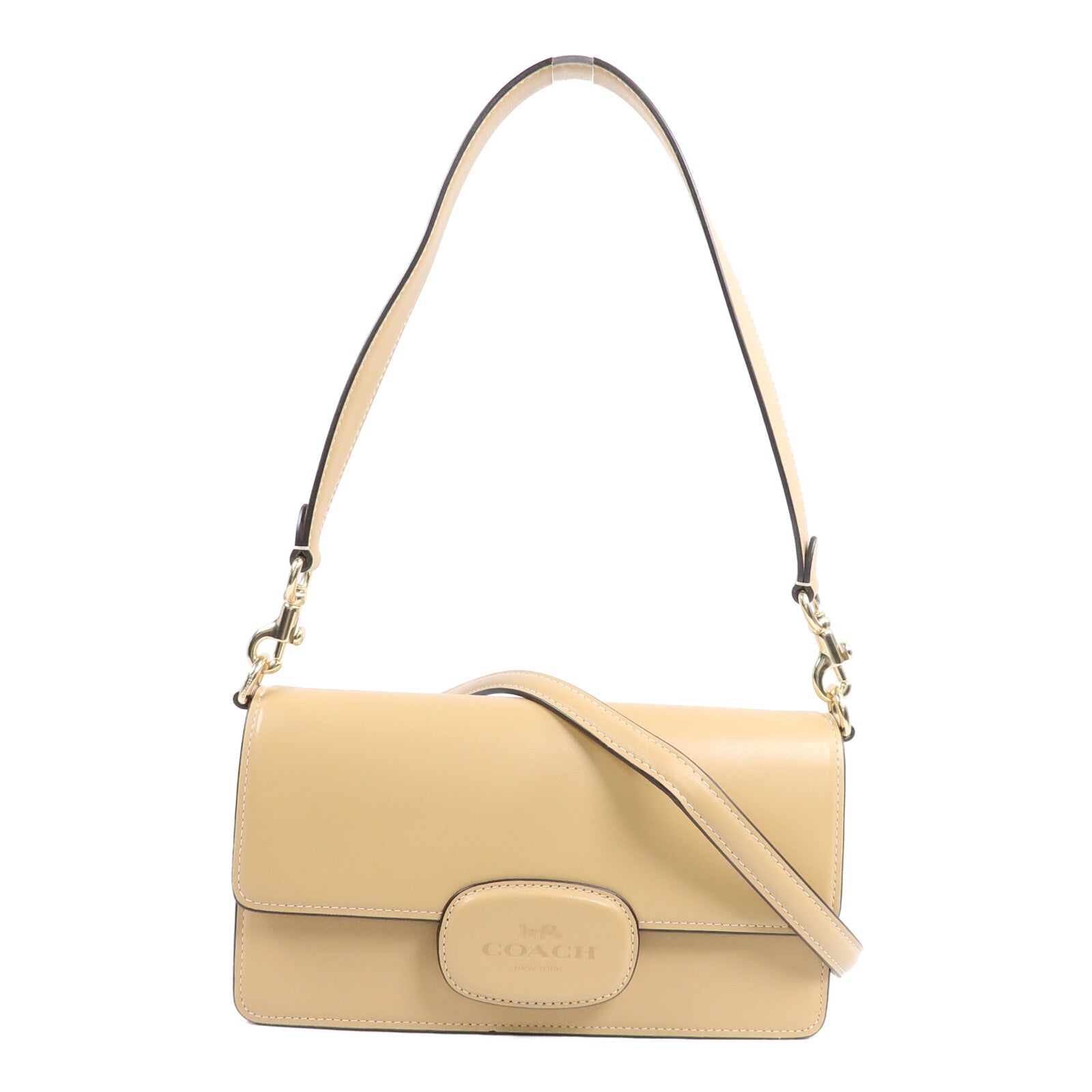 COACH 牛皮皮革Eliza Flap Crossbody手挽肩背兩用袋