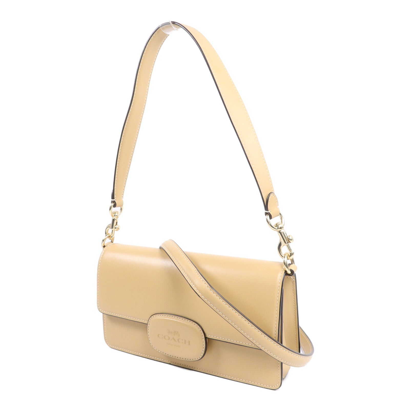 COACH 牛皮皮革Eliza Flap Crossbody手挽肩背兩用袋