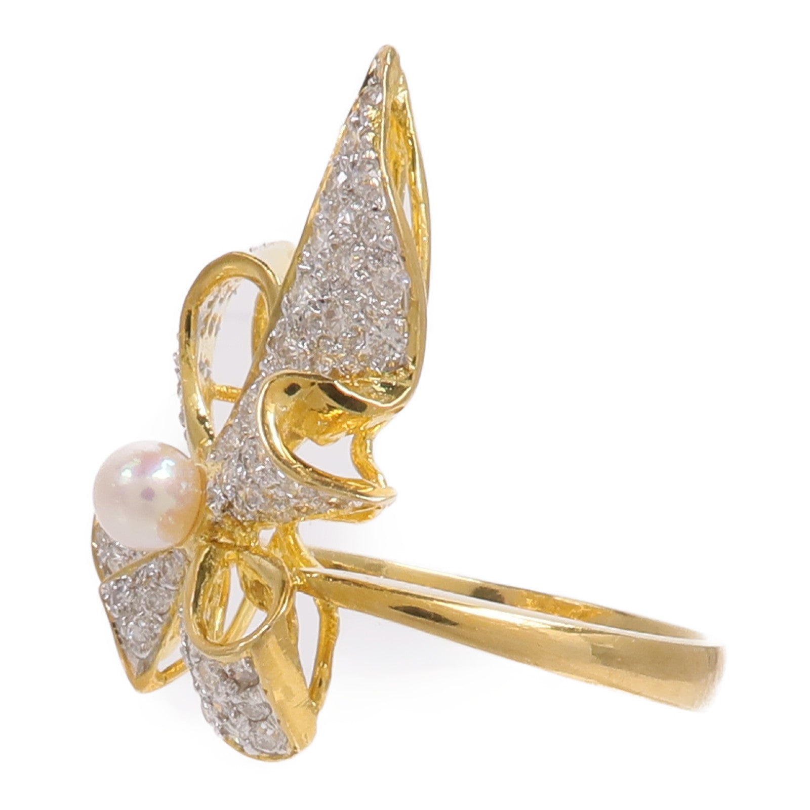 JEWELRY 18K白金/黃金Diamond Pearl Ring鑽石/珍珠戒指