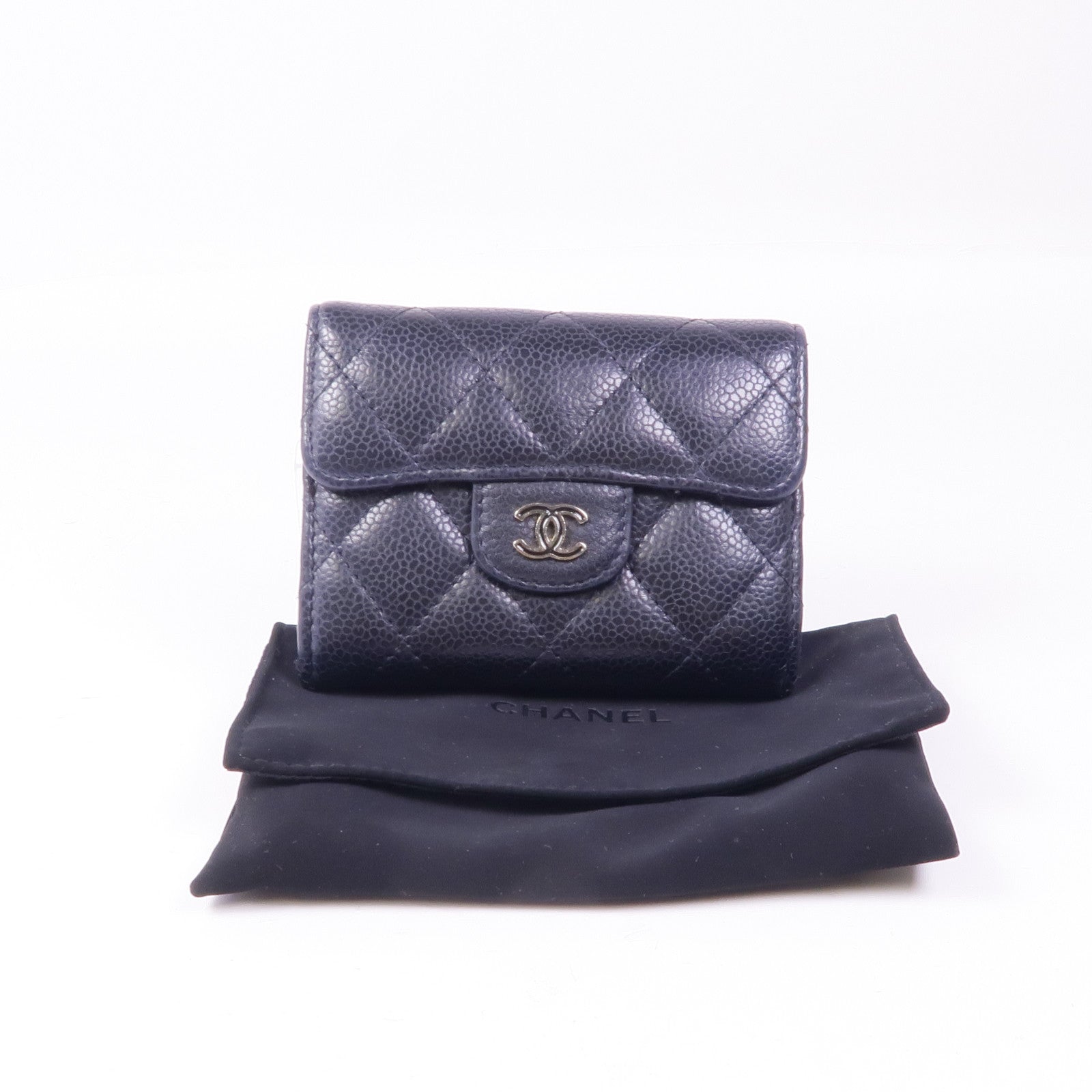 CHANEL 牛皮皮革Card/Coin Case銀扣零錢包/卡片套