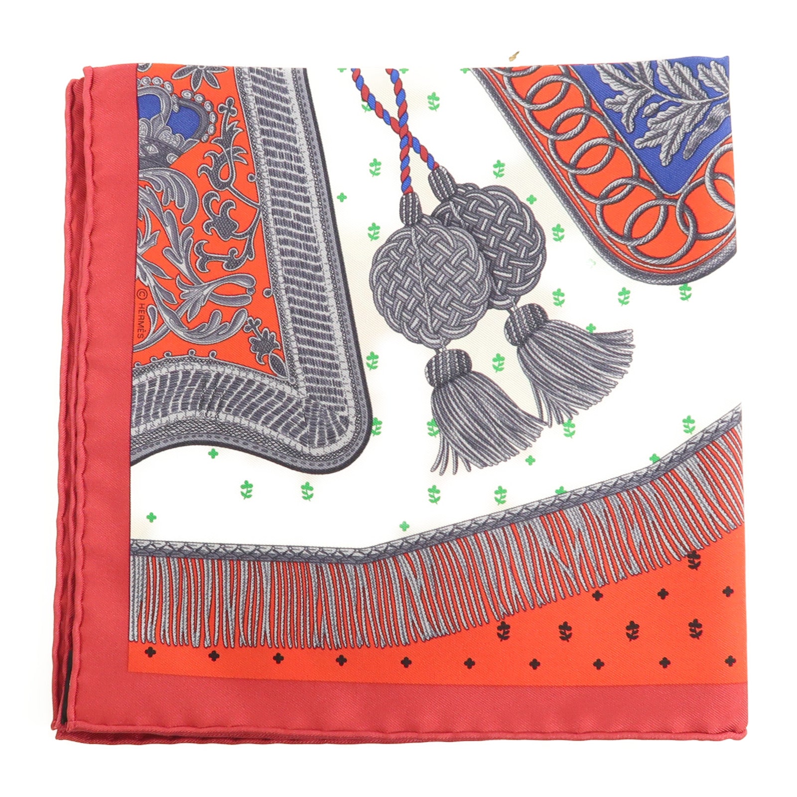 HERMES 【激減優惠】絲質Scarf絲巾紅色