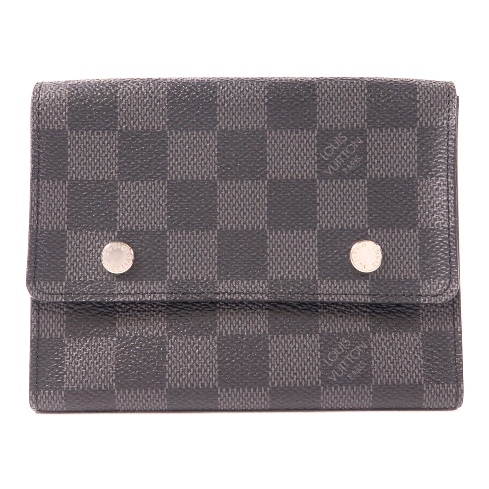LOUIS VUITTON Damier Graphite Compact Modulable Bifold Wallet銀扣錢包
