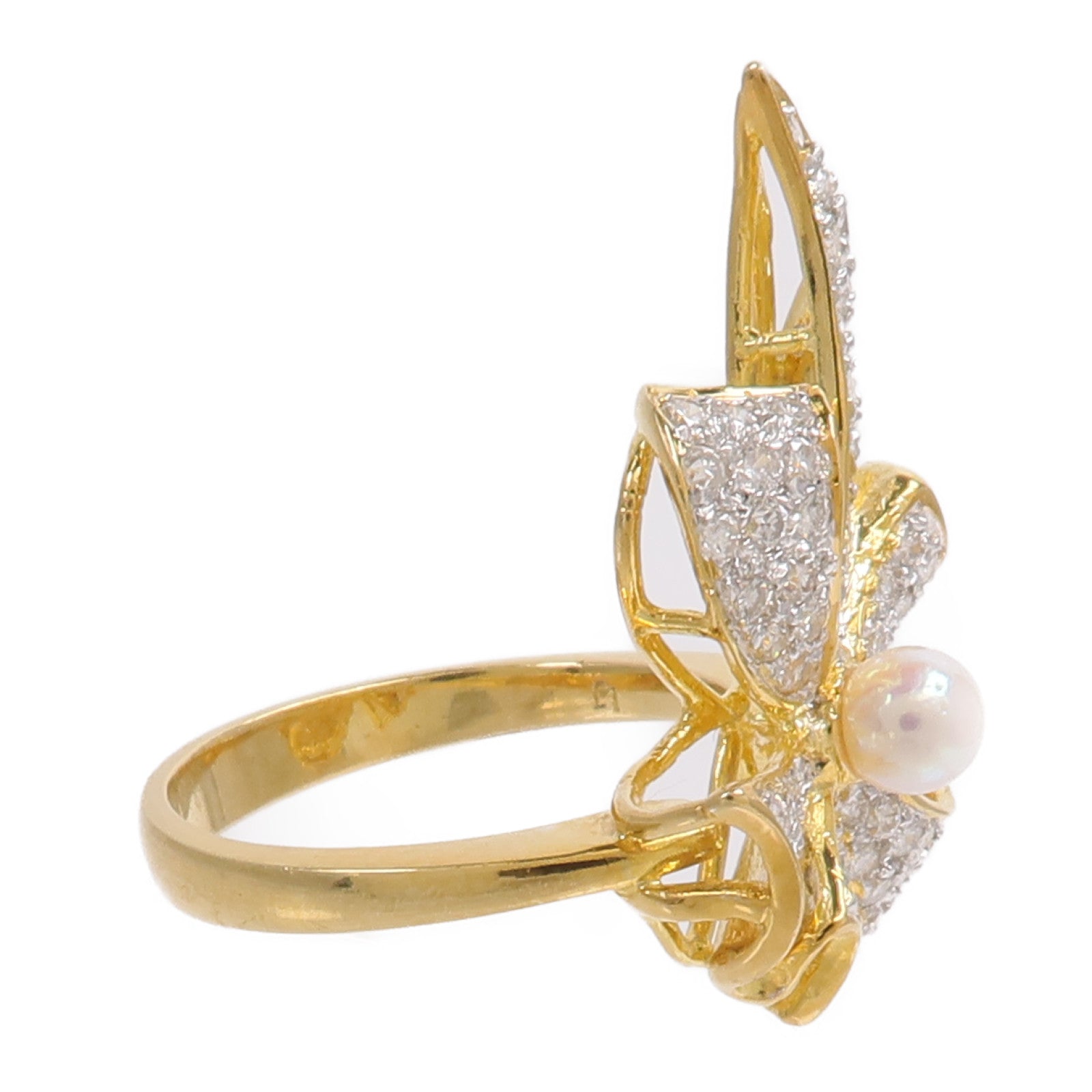 JEWELRY 18K白金/黃金Diamond Pearl Ring鑽石/珍珠戒指