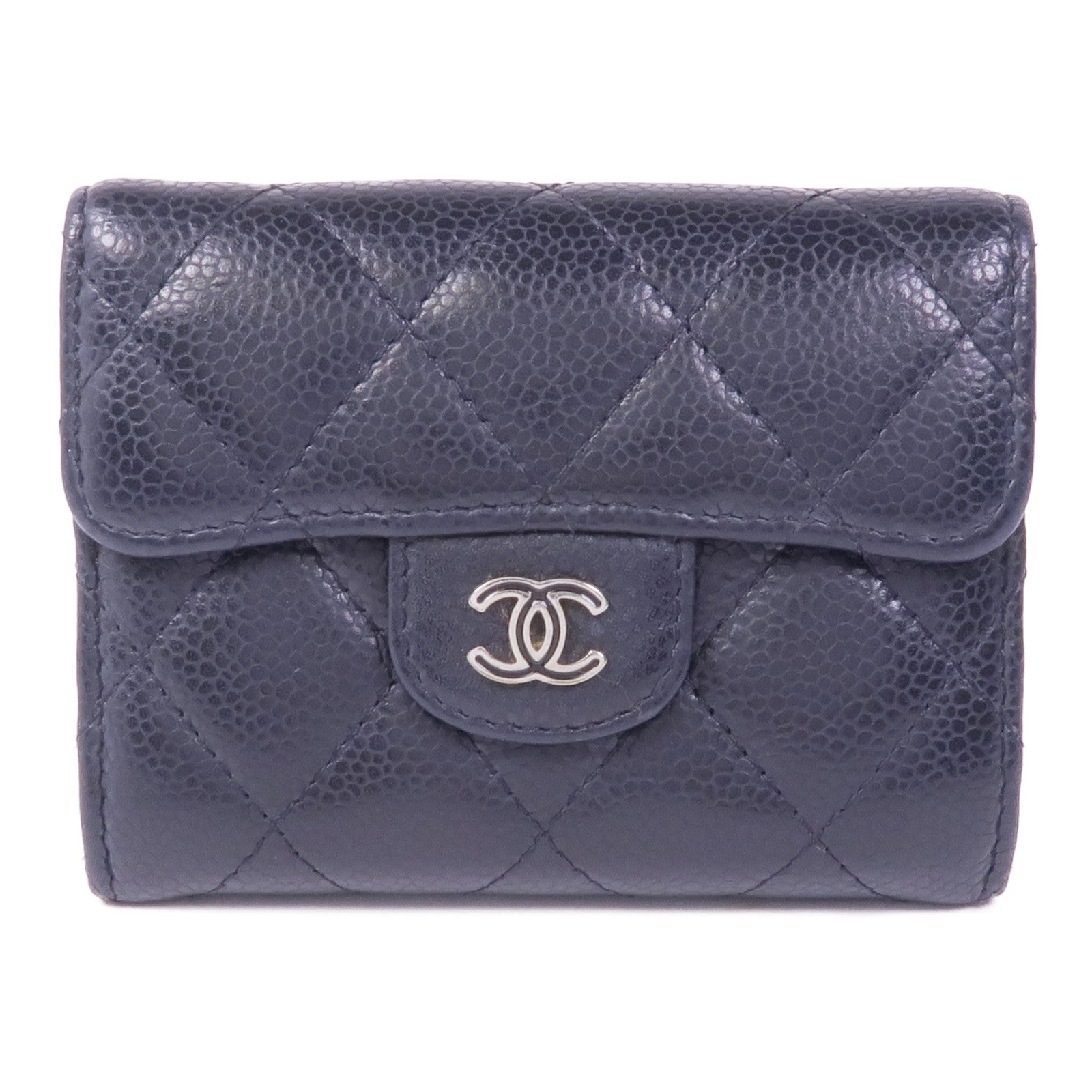 CHANEL 牛皮皮革Card/Coin Case銀扣零錢包/卡片套