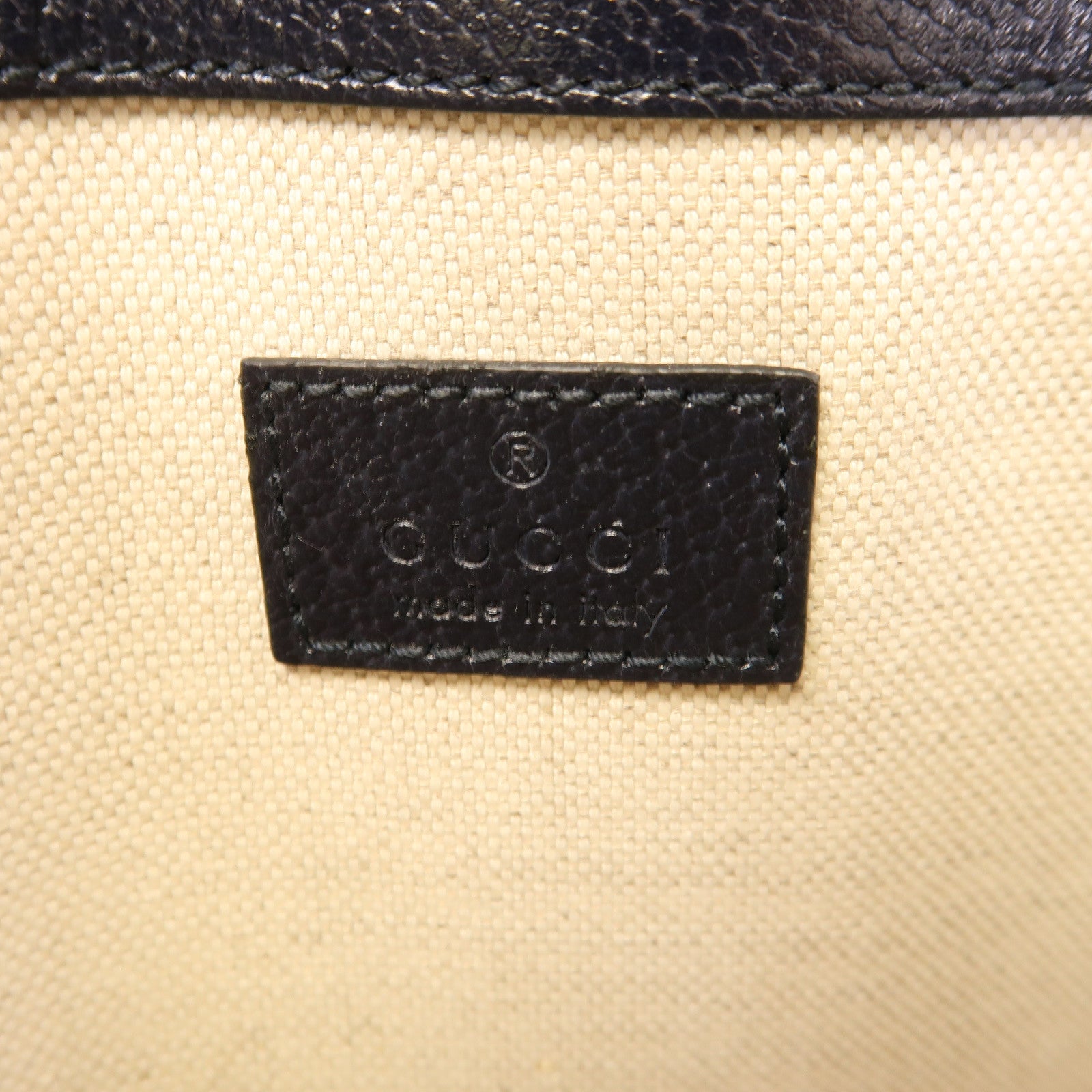 GUCCI 【激減優惠】塗層帆布Ophidia GG銀扣腰包黑色