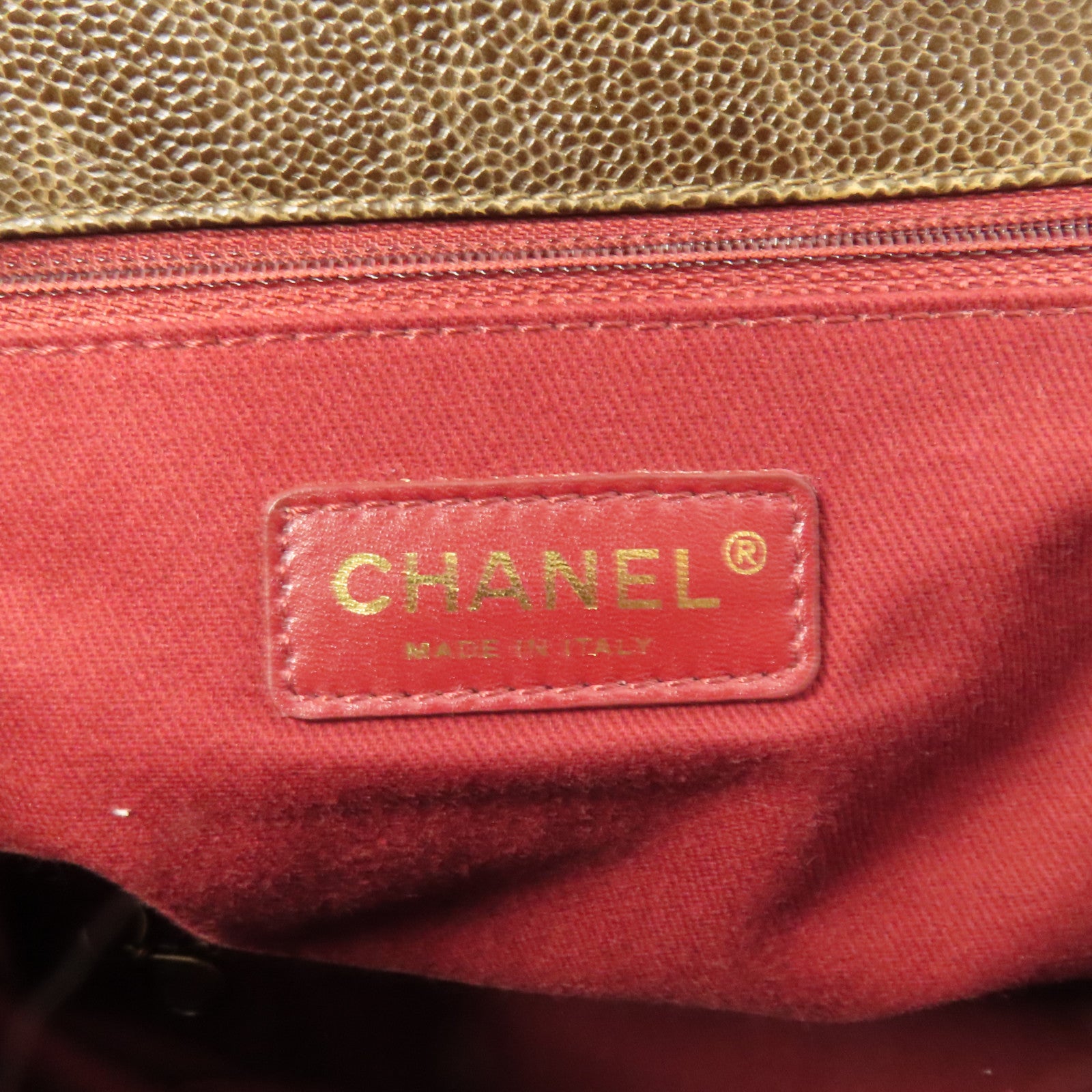 CHANEL 牛皮皮革Shoulder Bag金扣手挽肩背兩用袋