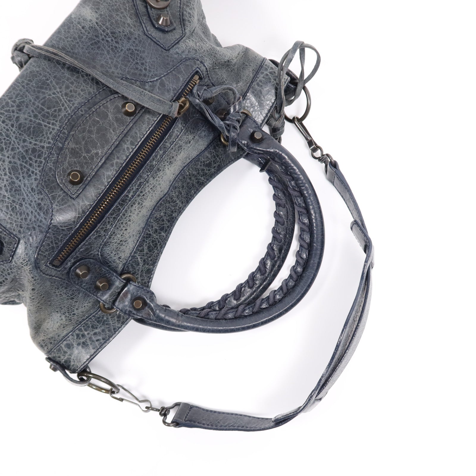 BALENCIAGA 牛皮皮革First金扣手挽肩背兩用袋