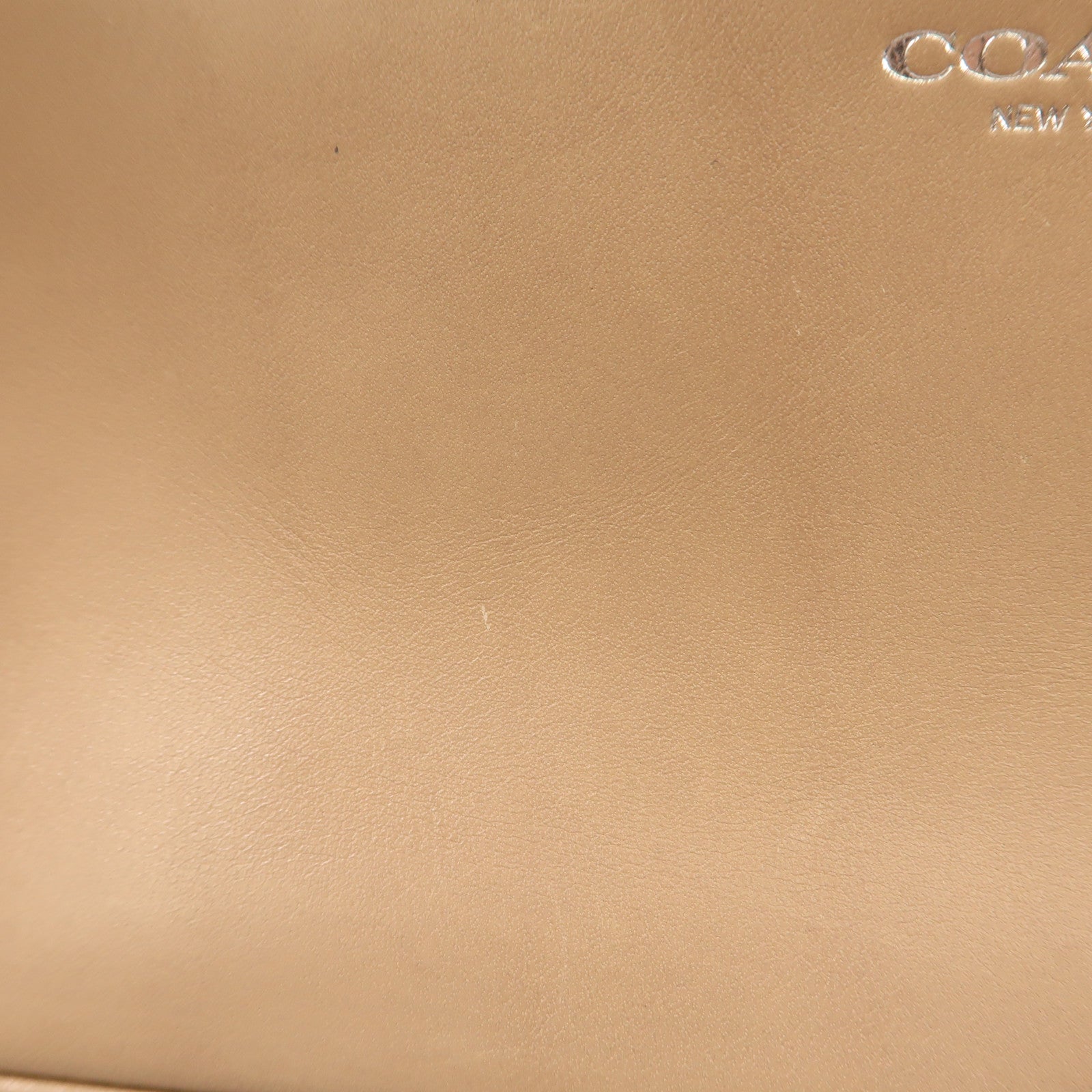 COACH 牛皮皮革Shoulder Bag銀扣肩背袋