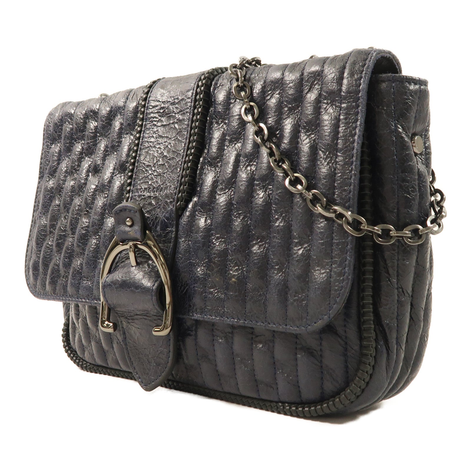 Longchamp 牛皮皮革Chain Shoulder鏈帶肩背袋
