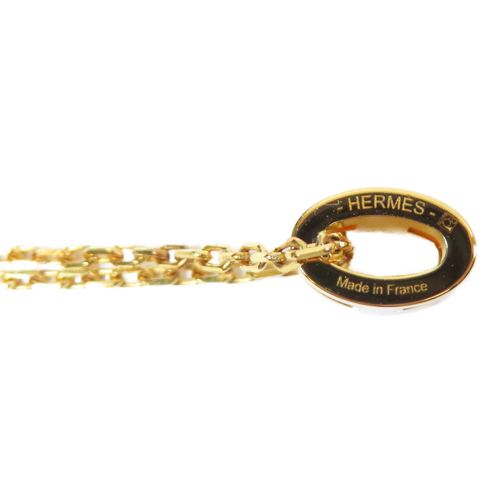 HERMES 金屬Pop H Necklace項鍊粉紅色/金色