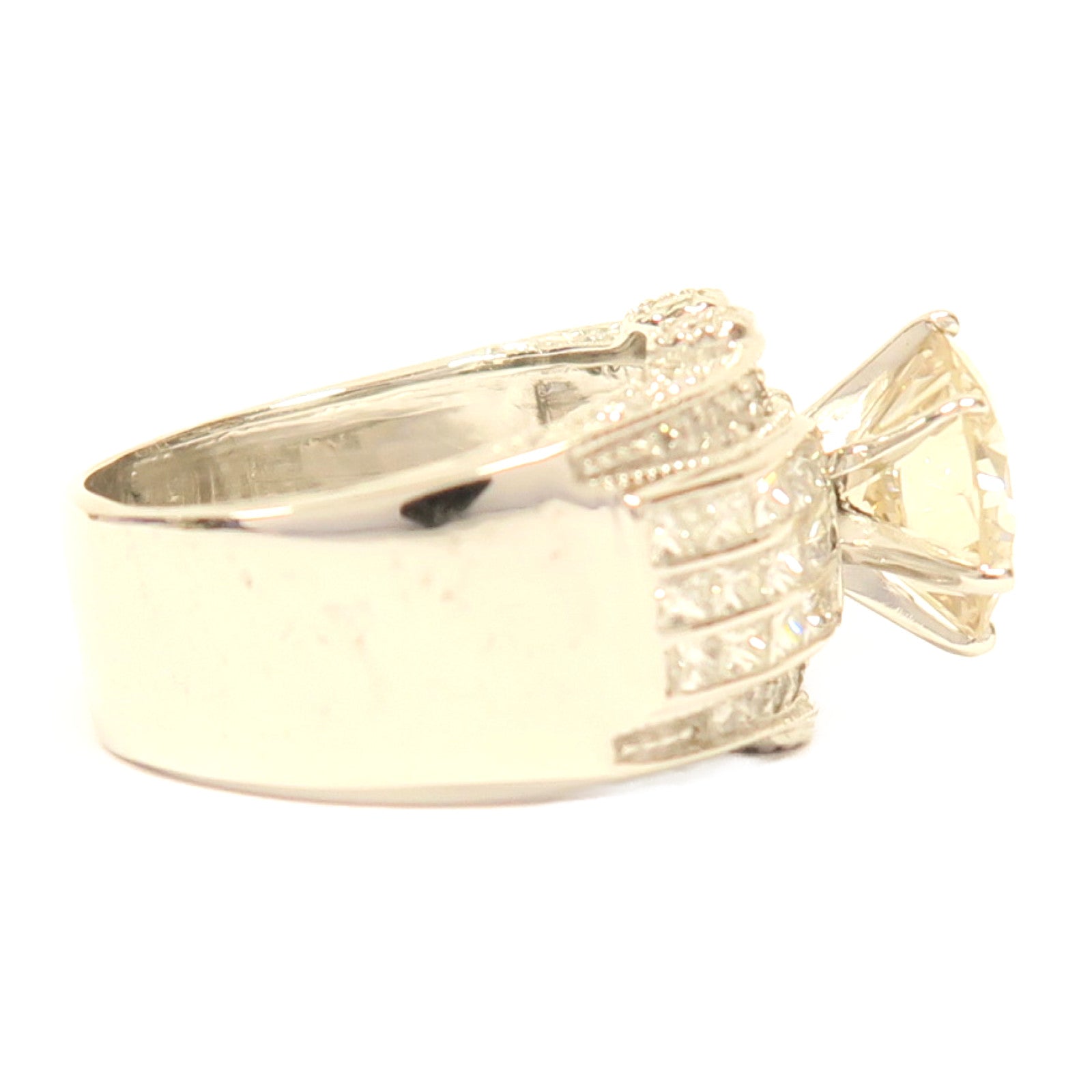 JEWELRY **【激減優惠】14K白金Diamond 9.9g 3.46ct鑽石戒指US#6.75