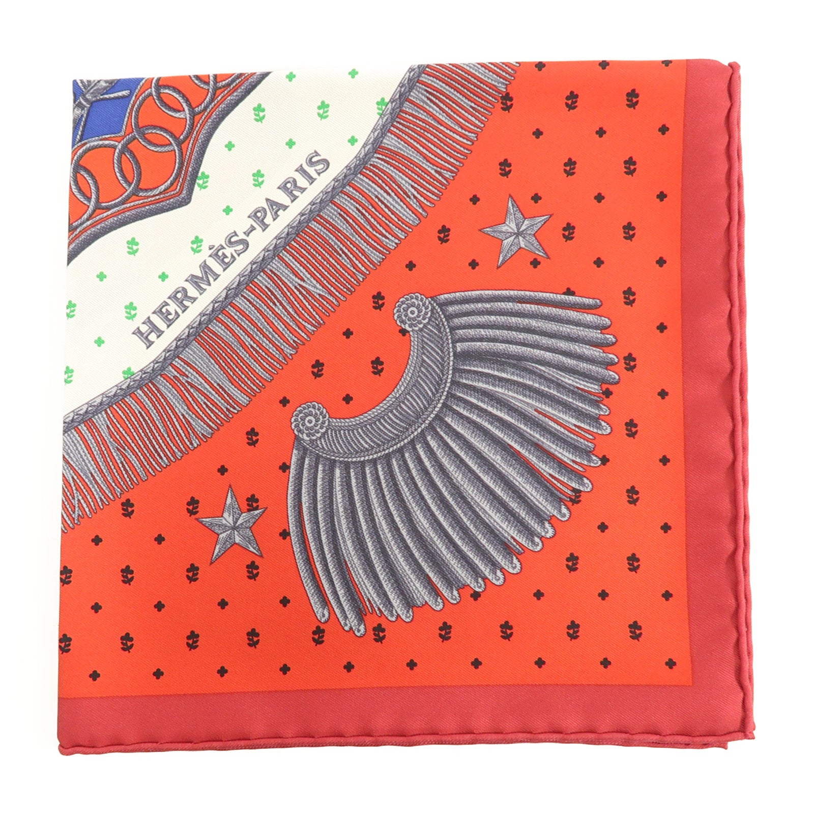 HERMES 【激減優惠】絲質Scarf絲巾紅色