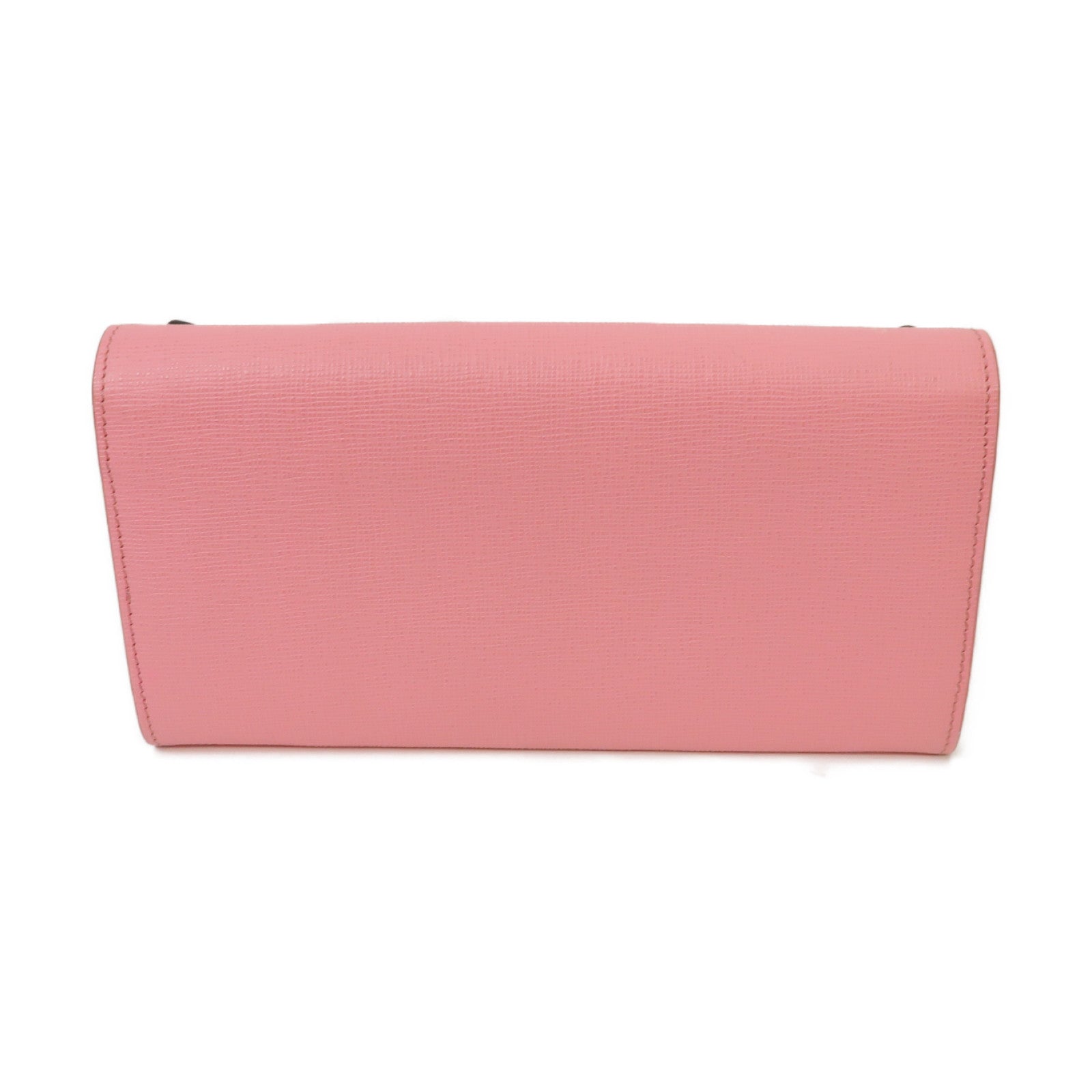 FENDI 【激減優惠】塗層帆布Long Wallet銀扣長錢包粉紅色