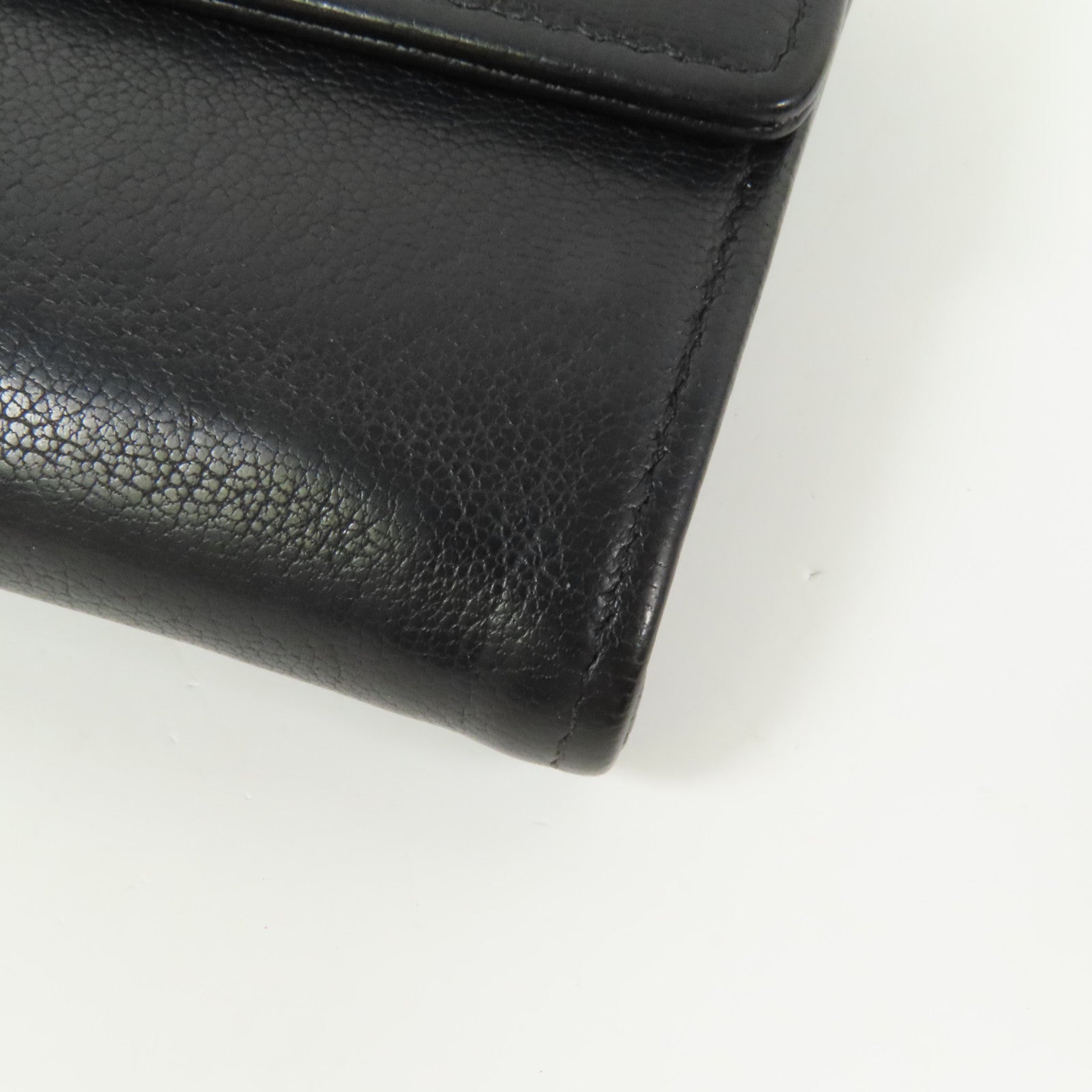 CHANEL 牛皮皮革Long Wallet金扣長錢包