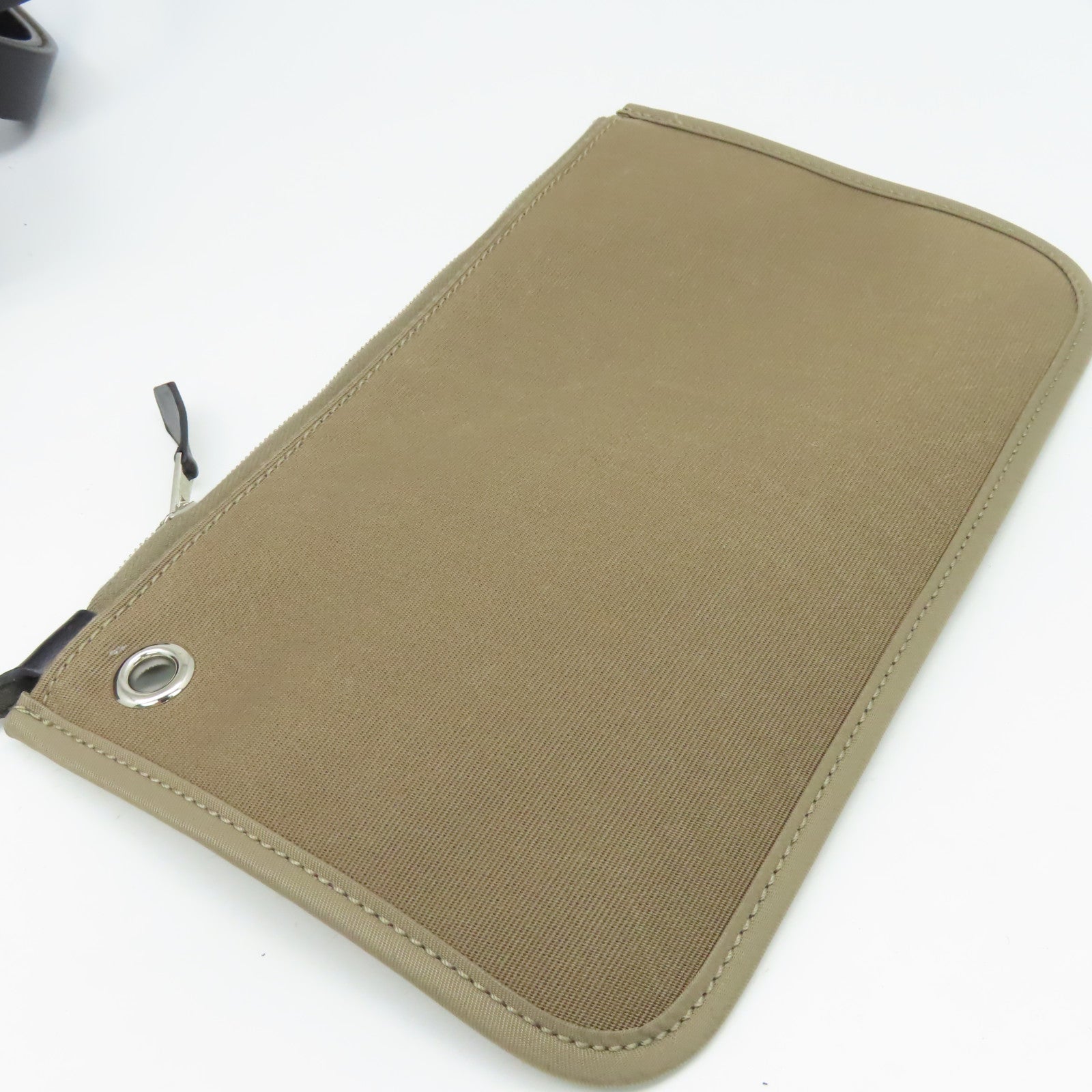 HERMES 帆布Herbag PM 2Way Shoulder Bag銀扣手挽肩背兩用袋Etoupe大象灰