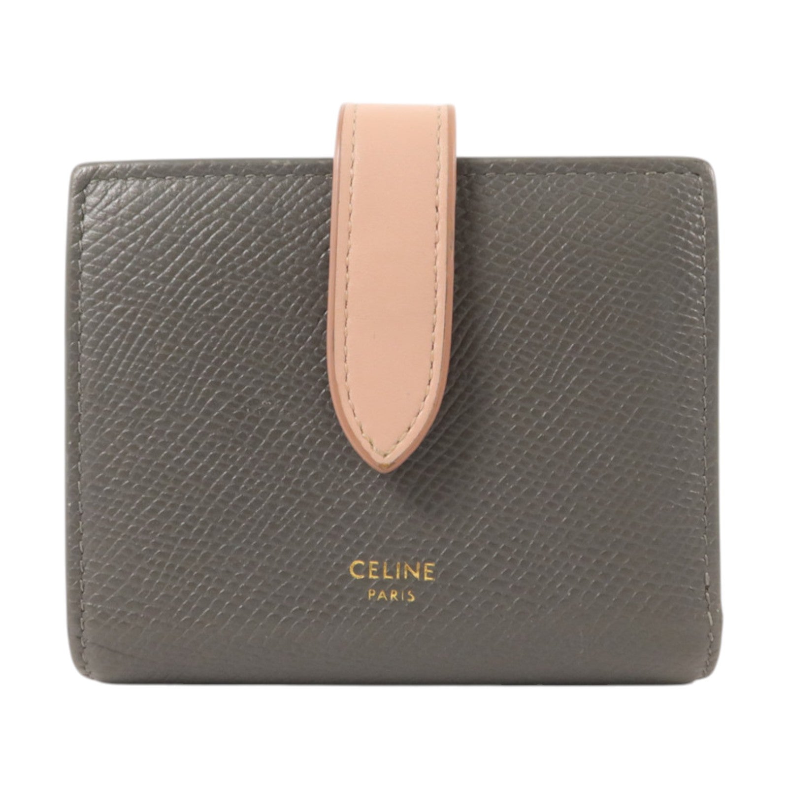 CELINE 牛皮皮革Small Strap Wallet金扣錢包