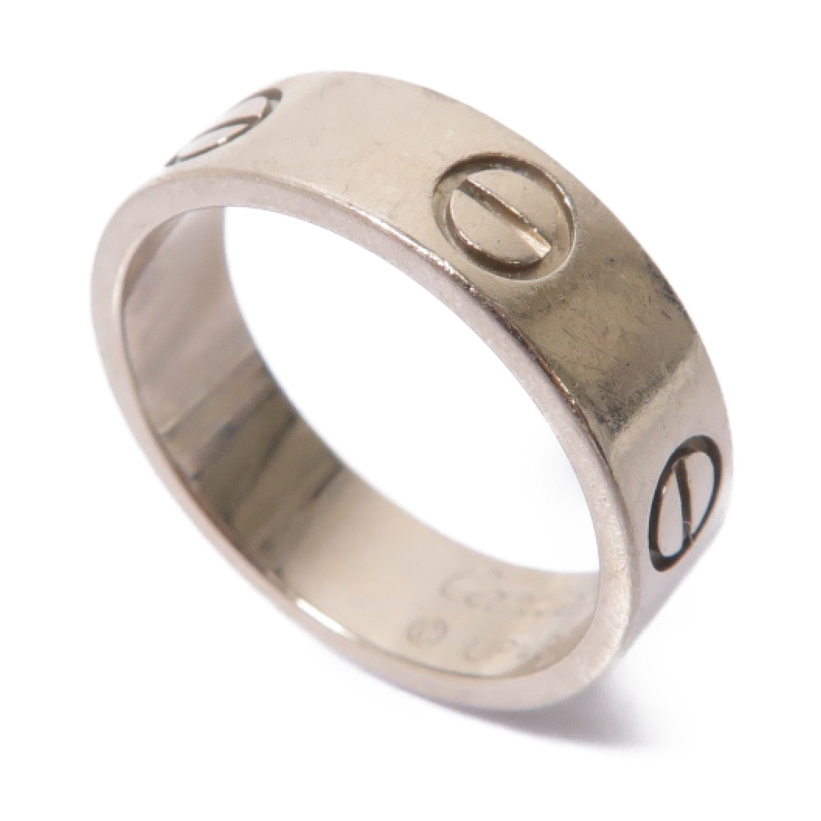 CARTIER 18K白金Love Ring戒指Cartier#53/US#6.5