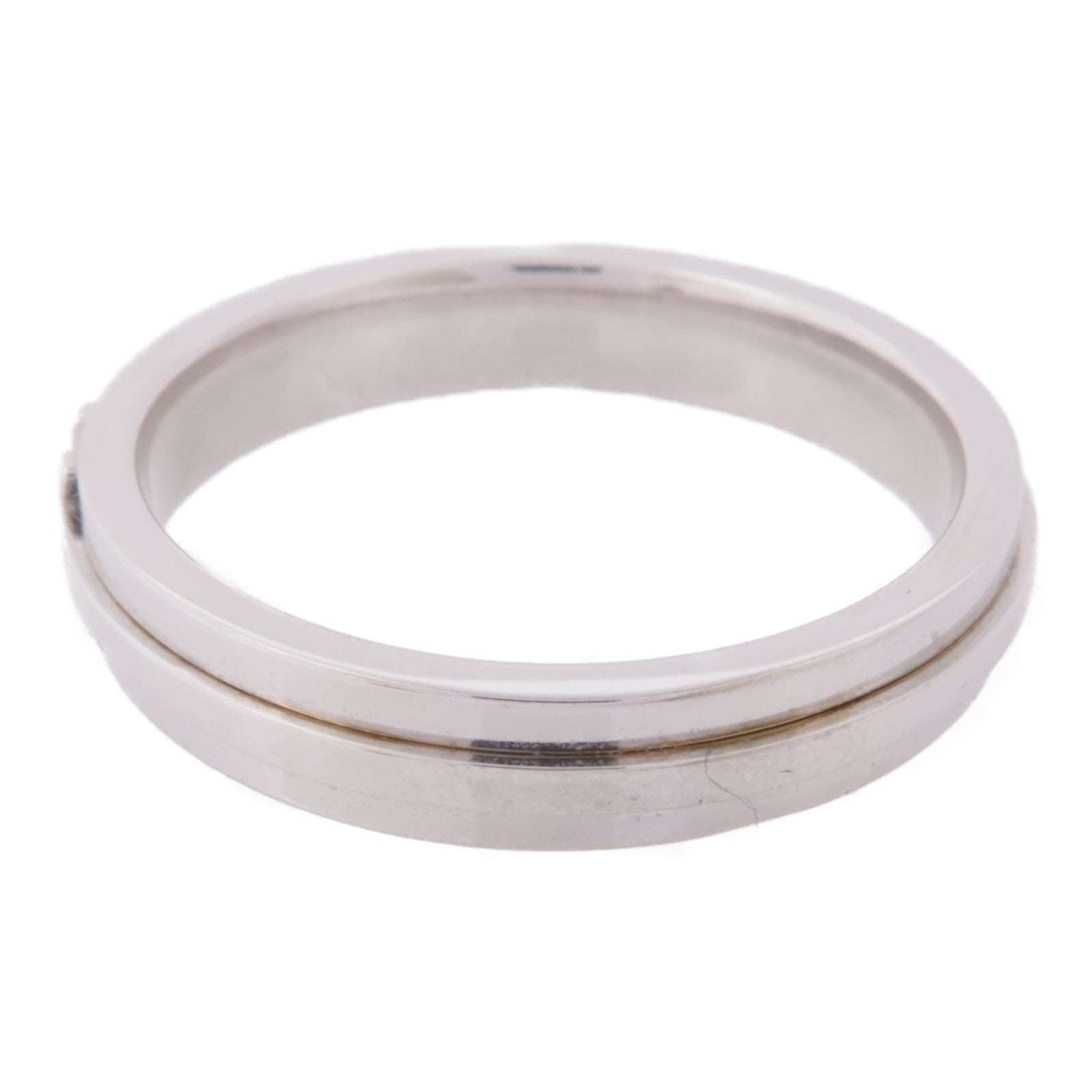 TIFFANY＆CO 18K白金T Narrow Ring戒指US#11.25