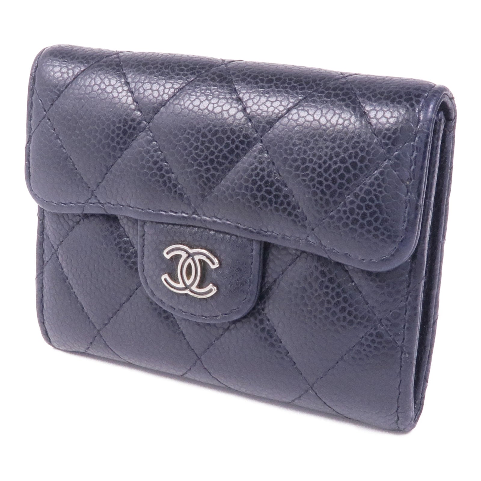 CHANEL 牛皮皮革Card/Coin Case銀扣零錢包/卡片套