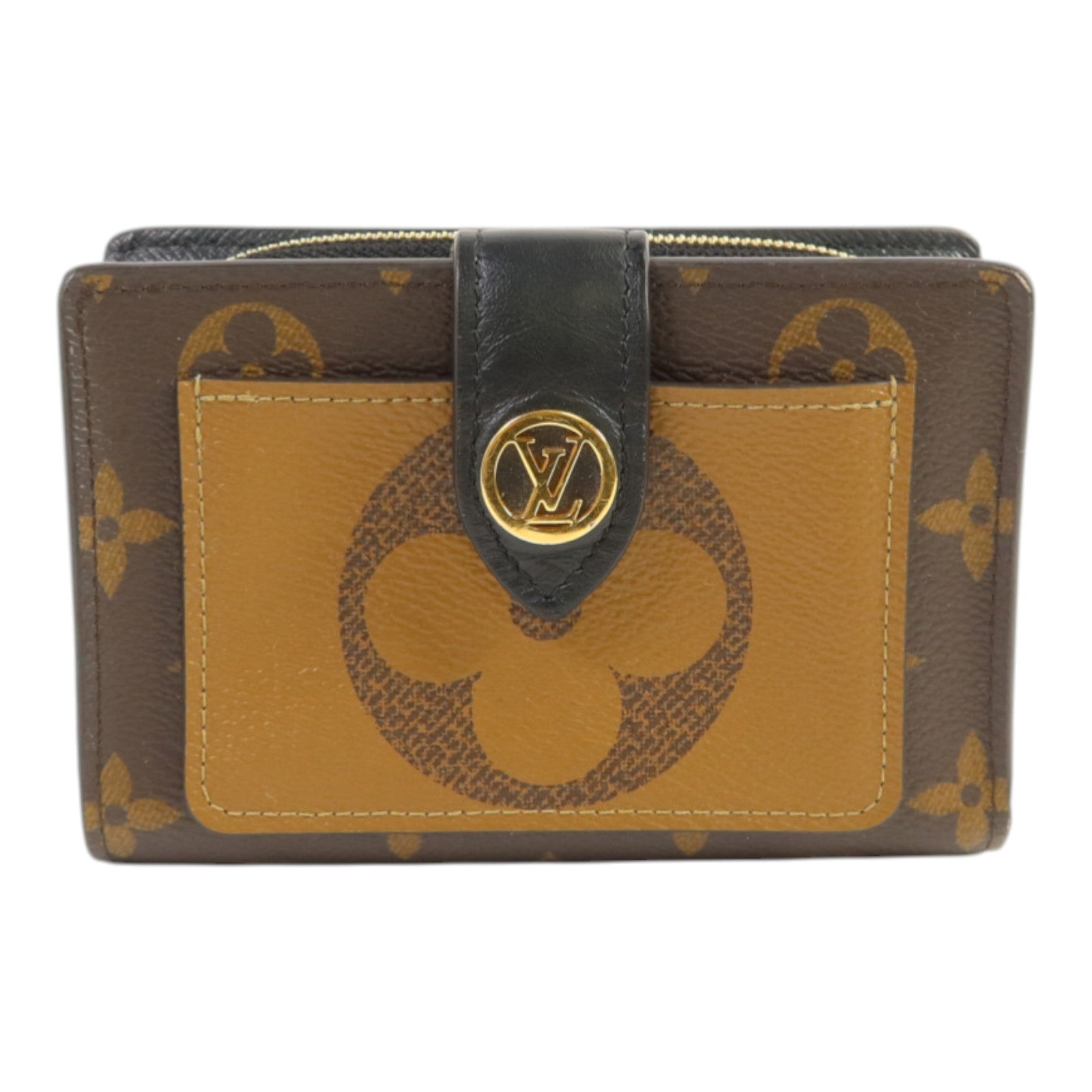 LOUIS VUITTON Monogram Reverse Juliette金扣錢包
