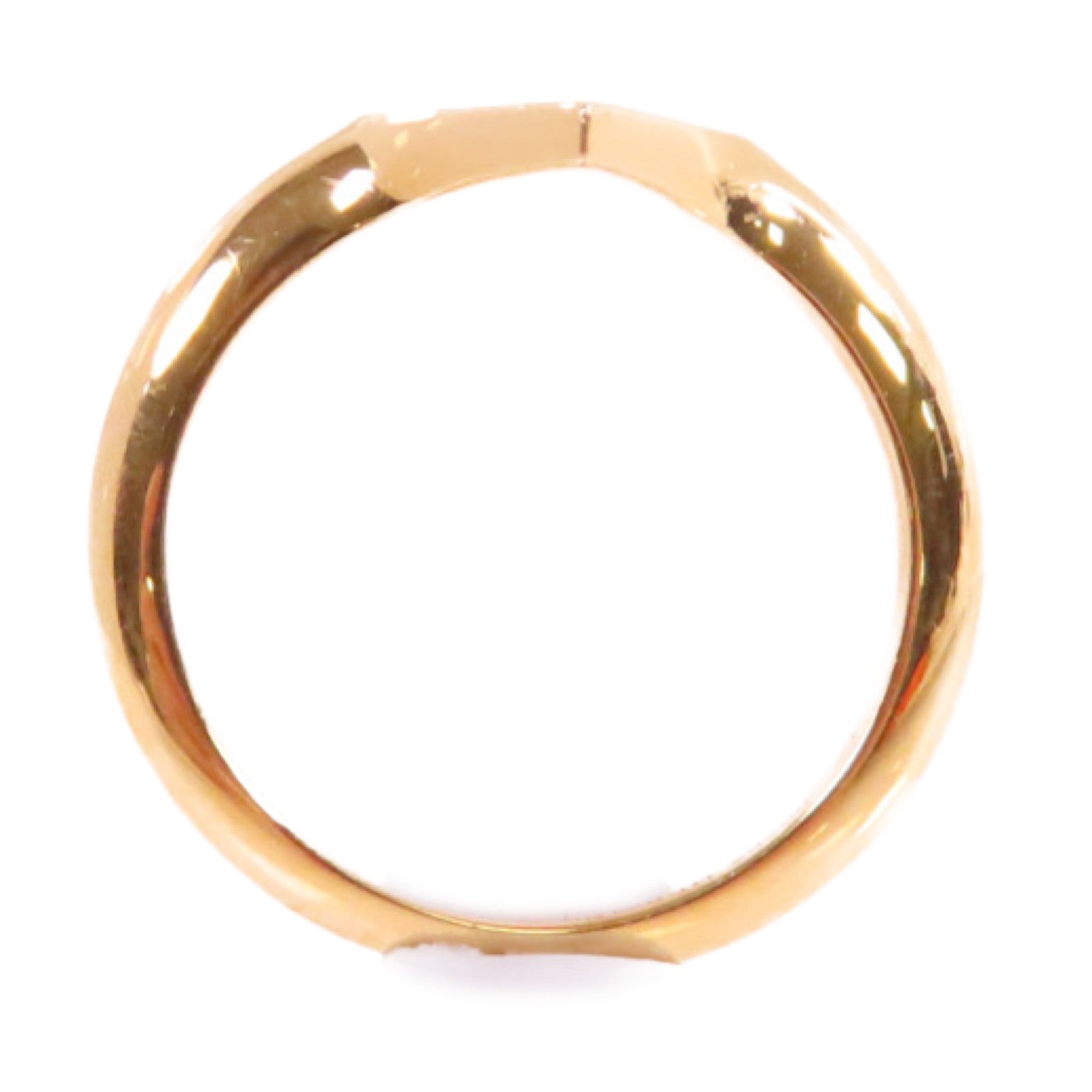 HERMES 18K黃金Gambade H Ring戒指#51/US#5.5