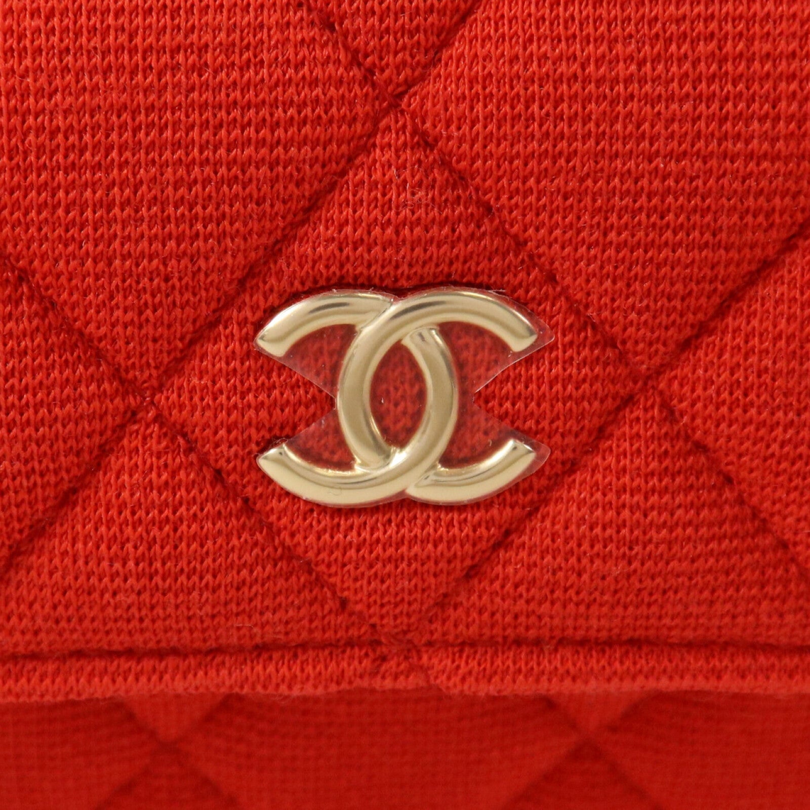 CHANEL 棉質Mini Flap Clutch With Chain金扣鏈帶肩背袋
