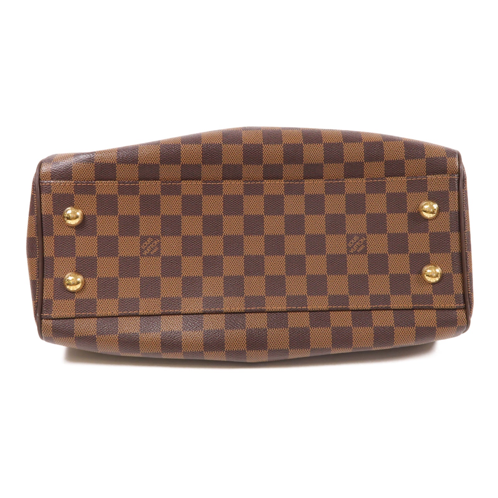 LOUIS VUITTON 【激減優惠】Damier Trevi金扣手挽肩背兩用袋棕色
