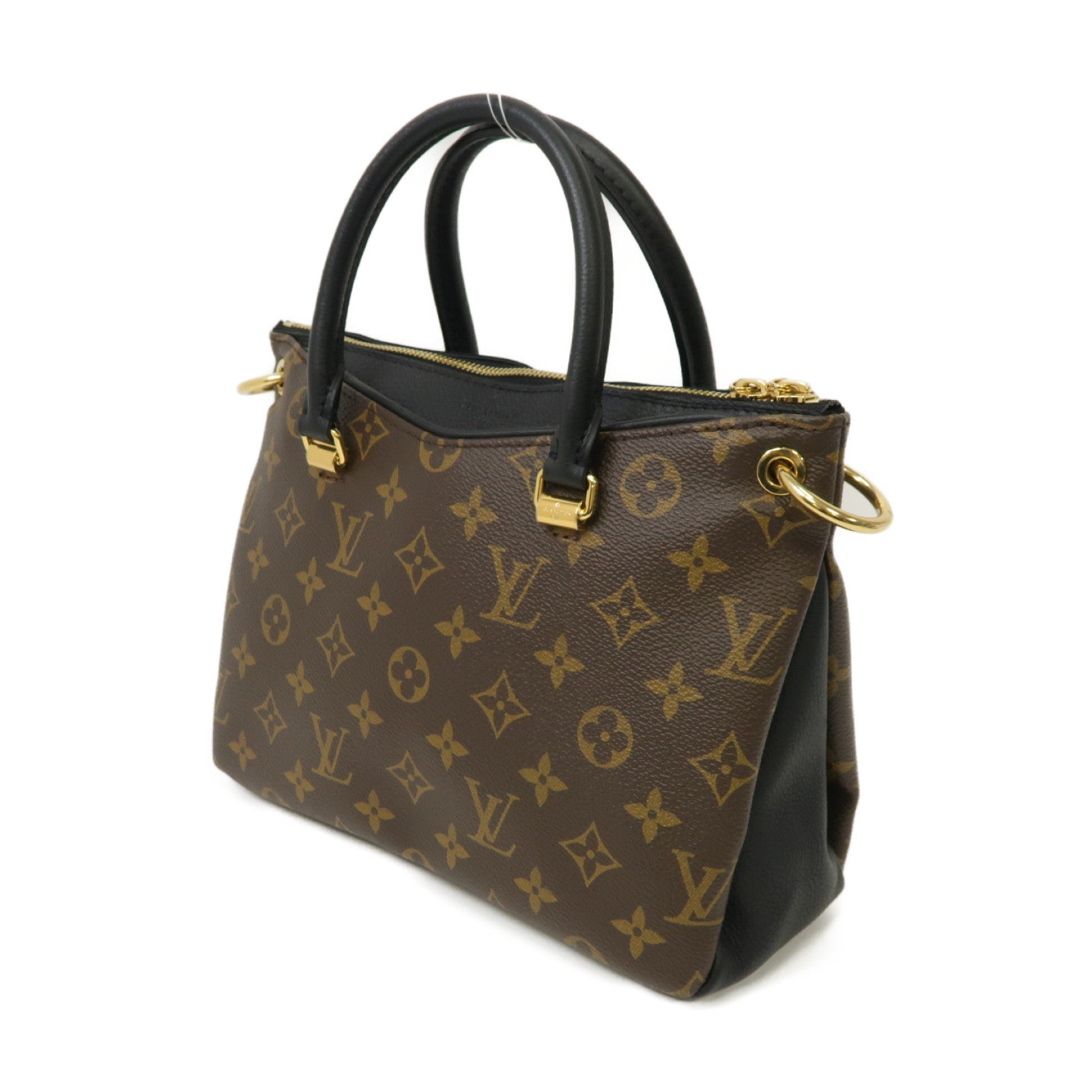 LOUIS VUITTON 【激減優惠】Monogram Pallas BB 2 Way Shoulder金扣手挽肩背兩用袋啡色