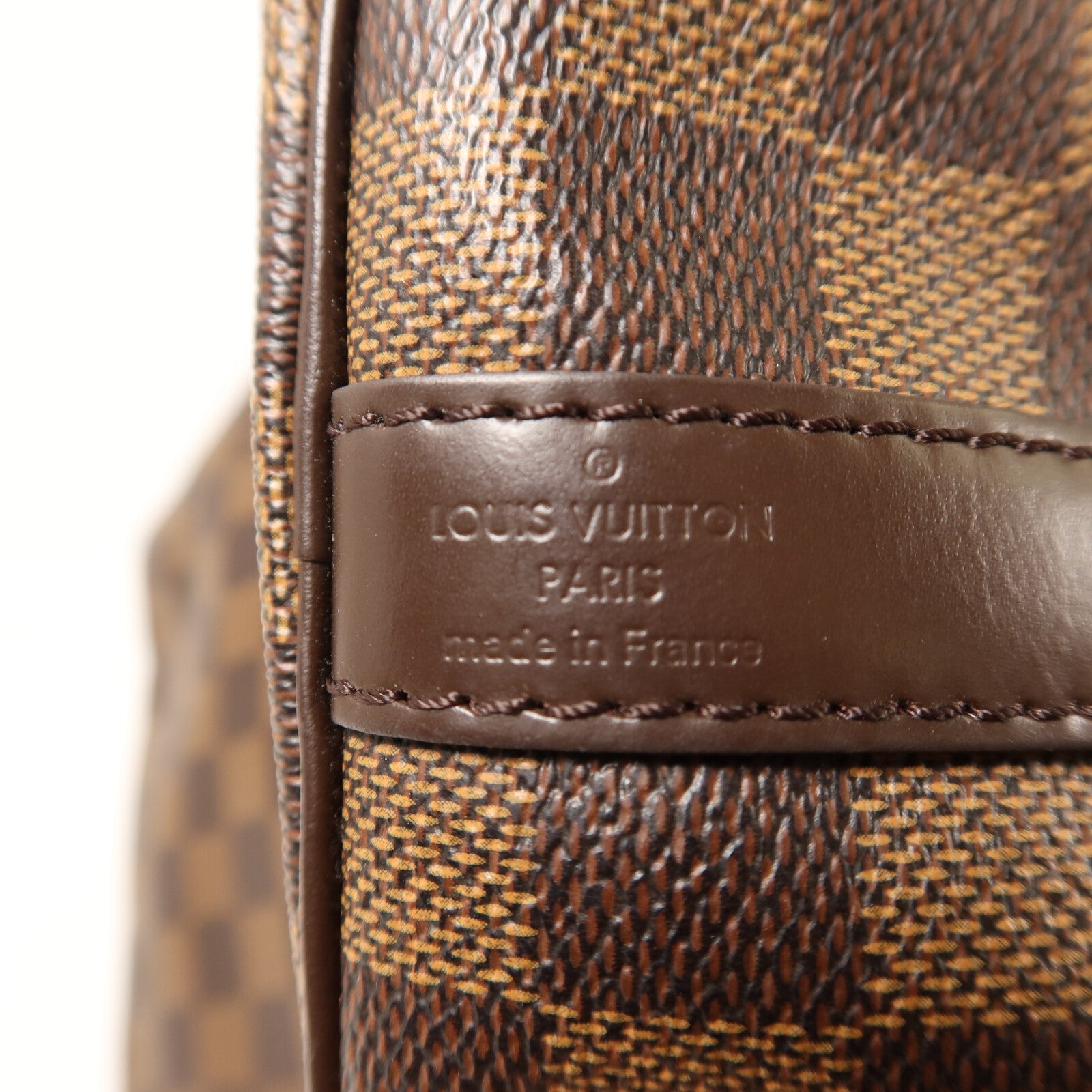 LOUIS VUITTON Damier Speedy Bandouliere 30金扣手挽肩背兩用袋
