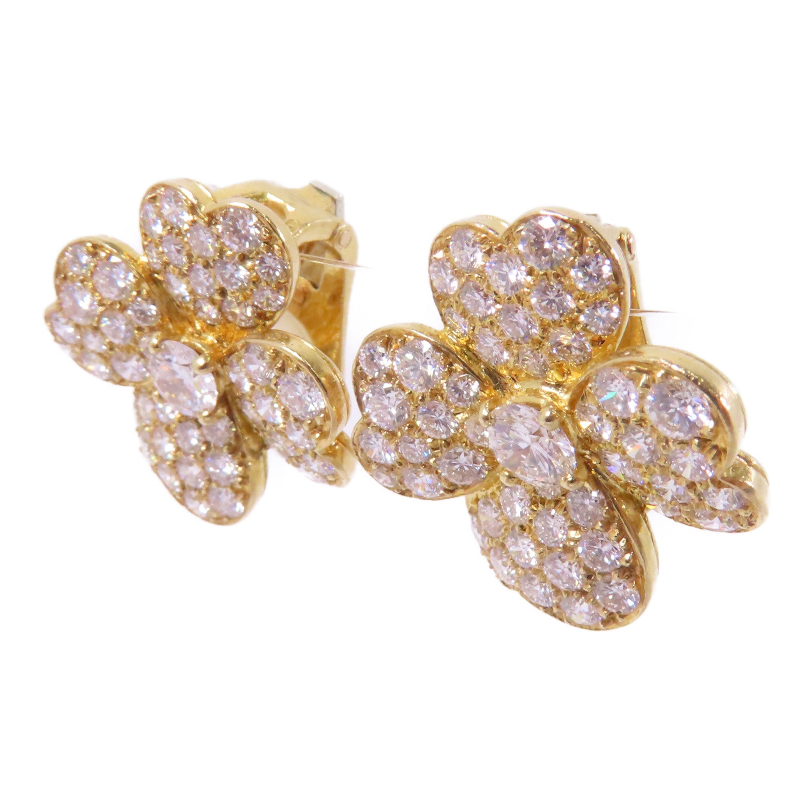 Van Cleef & Arpels 18K黄金Cosmos Medium Diamond Earrings鑽石耳環