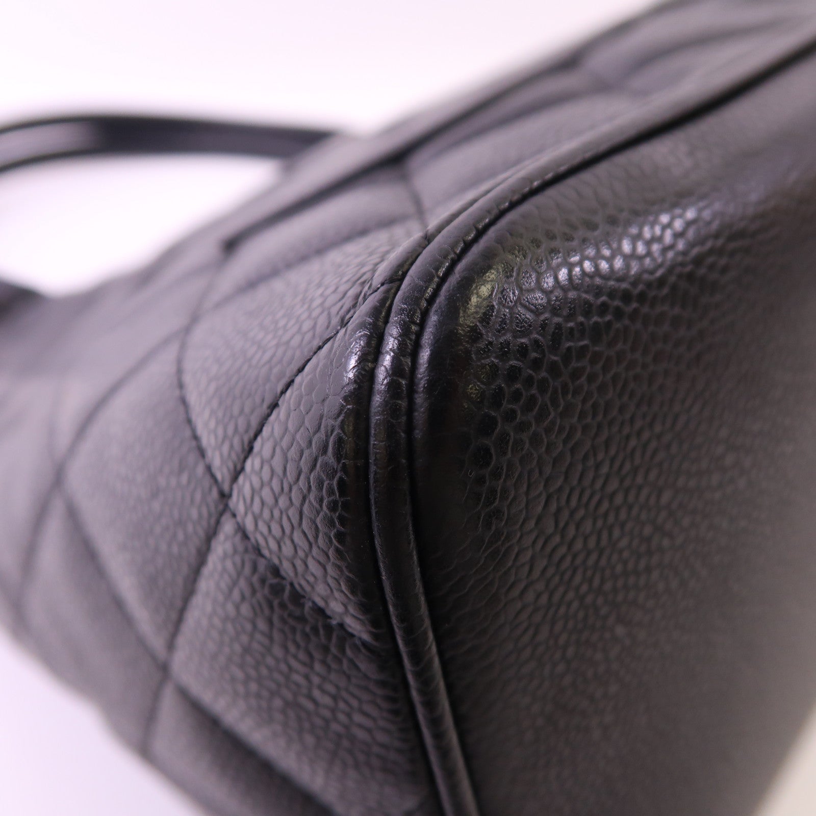 CHANEL 牛皮皮革Handbag金扣手挽袋