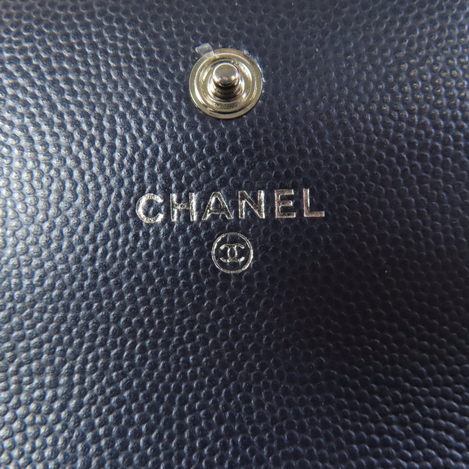 CHANEL Blue Boy Long Wallet Caviar Leather Blue