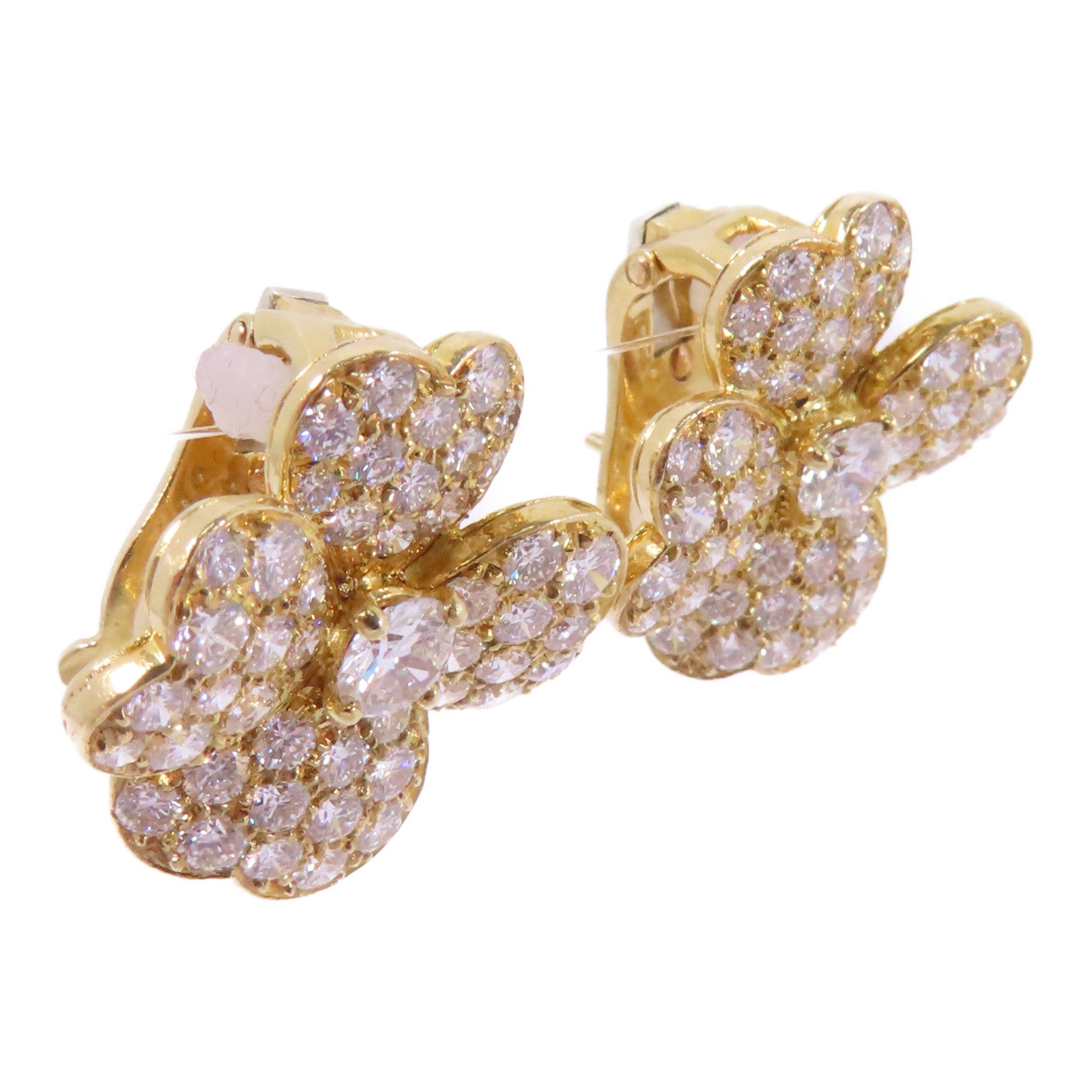 Van Cleef & Arpels 18K黄金Cosmos Medium Diamond Earrings鑽石耳環