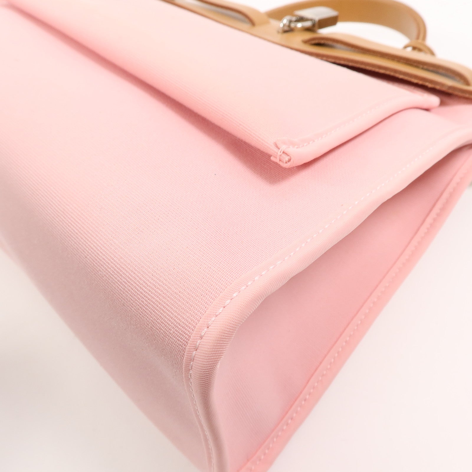HERMES 帆布Herbag PM手挽肩背兩用袋Rose Sakura