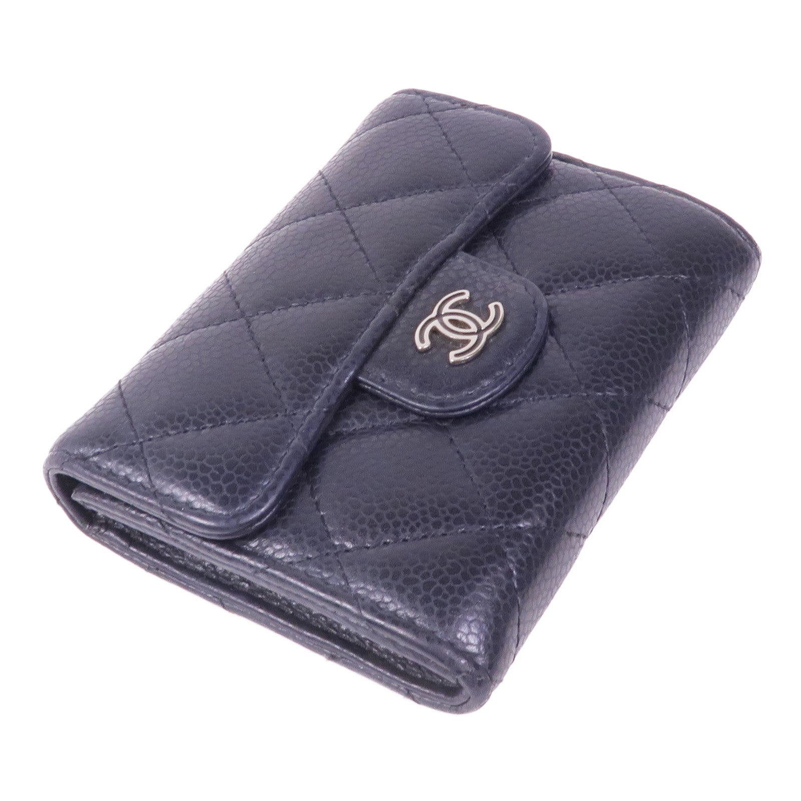 CHANEL 牛皮皮革Card/Coin Case銀扣零錢包/卡片套