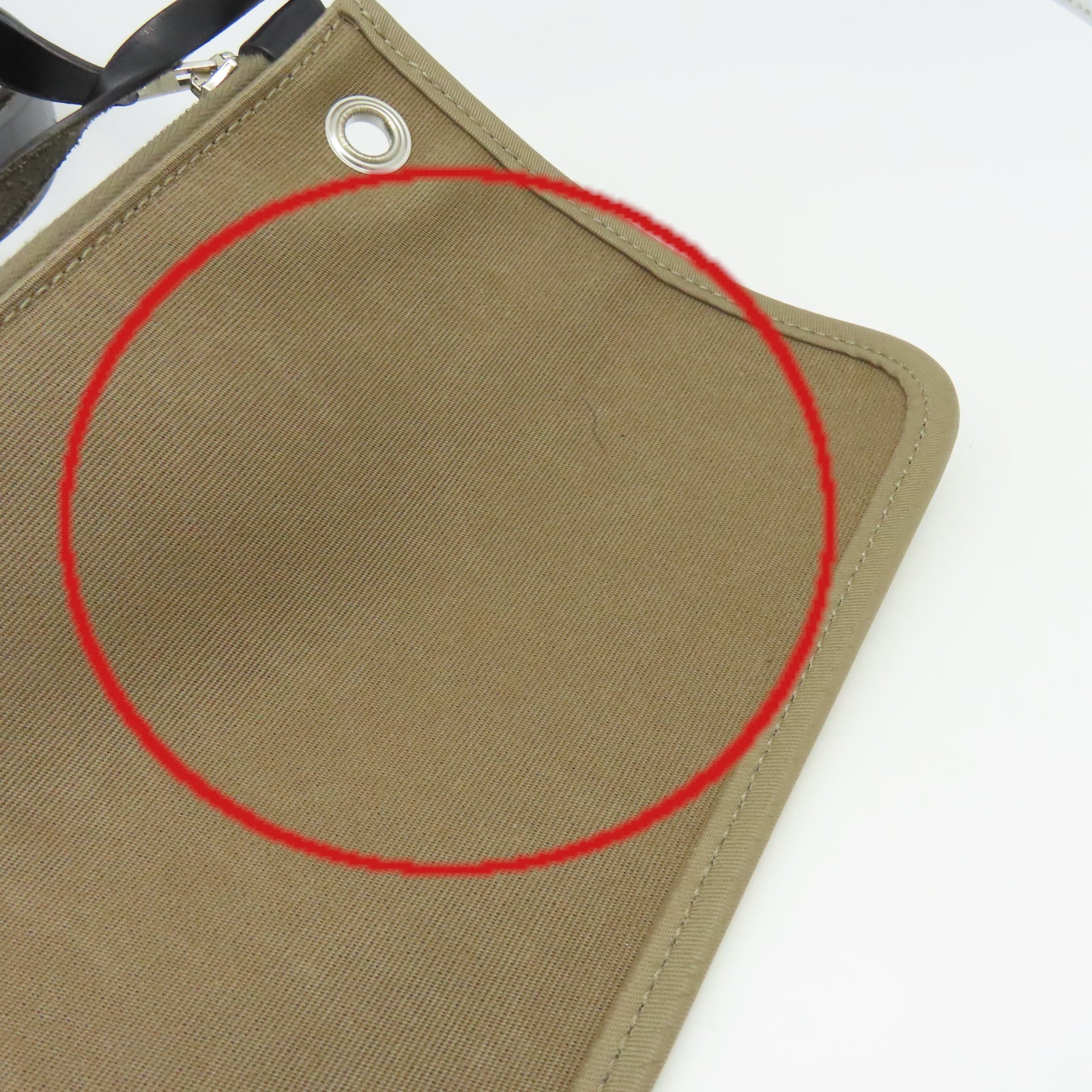 HERMES 帆布Herbag PM 2Way Shoulder Bag銀扣手挽肩背兩用袋Etoupe大象灰