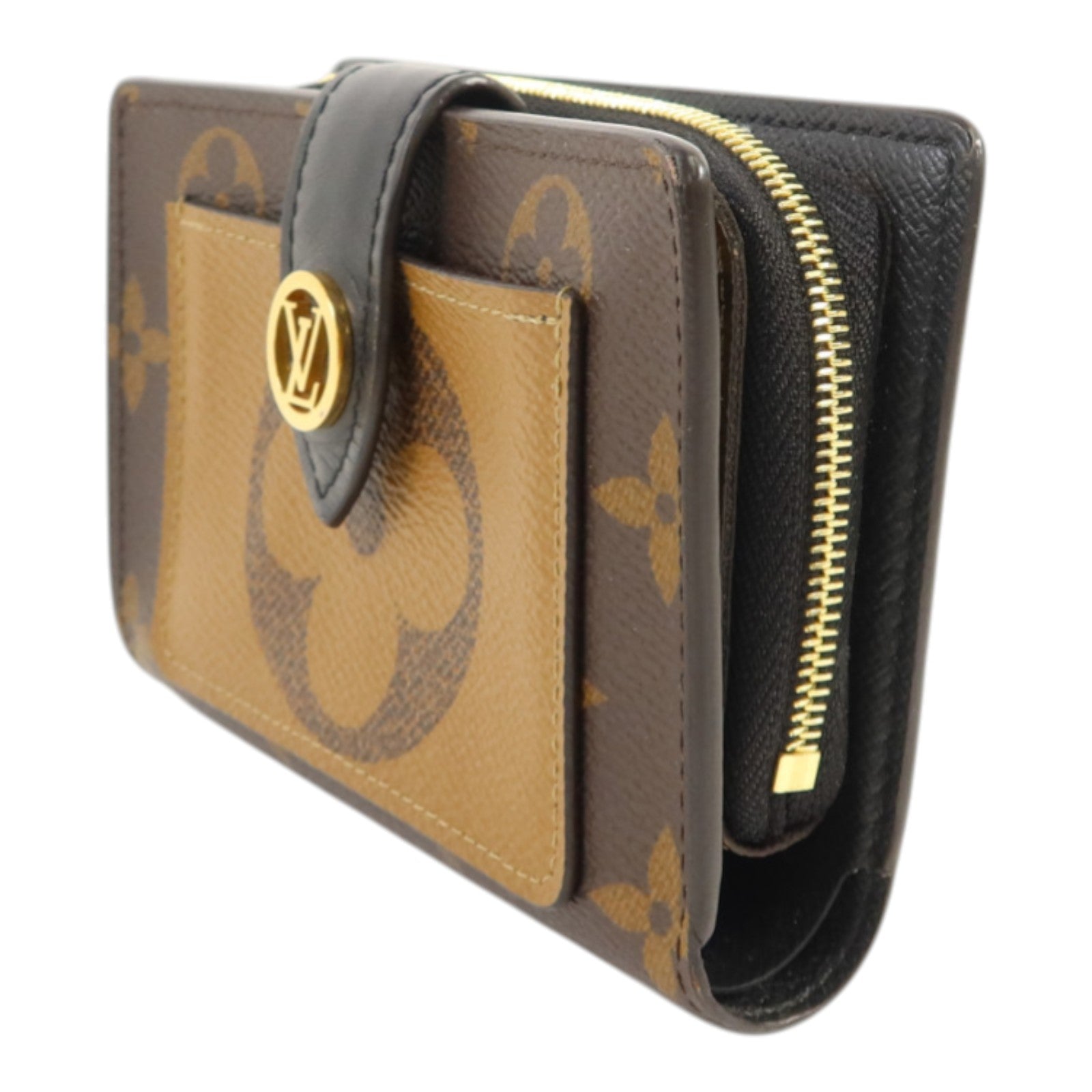 LOUIS VUITTON Monogram Reverse Juliette金扣錢包