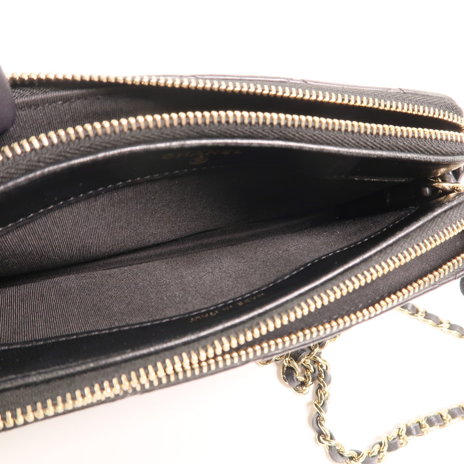 CHANEL 羊皮皮革CC Mark Matelasse Bag金扣鏈帶肩背袋