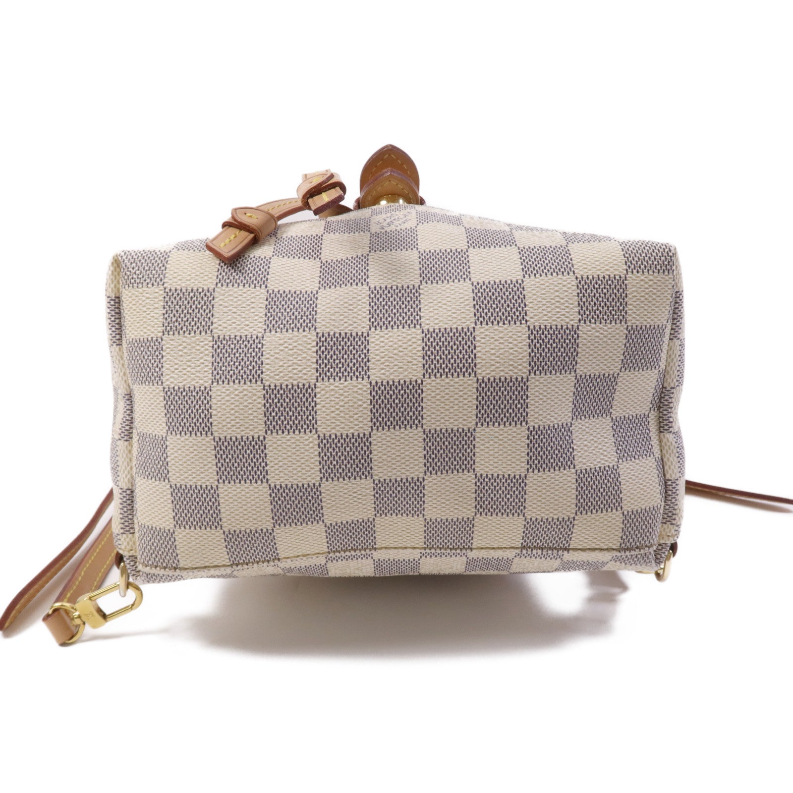 LOUIS VUITTON Damier Azur Sperone BB金扣背包