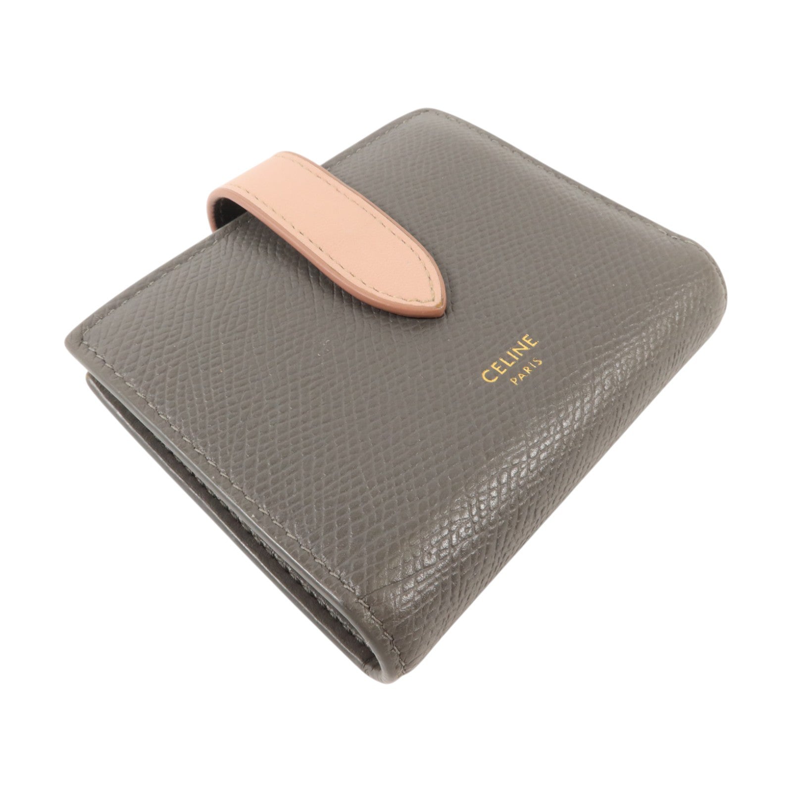 CELINE 牛皮皮革Small Strap Wallet金扣錢包
