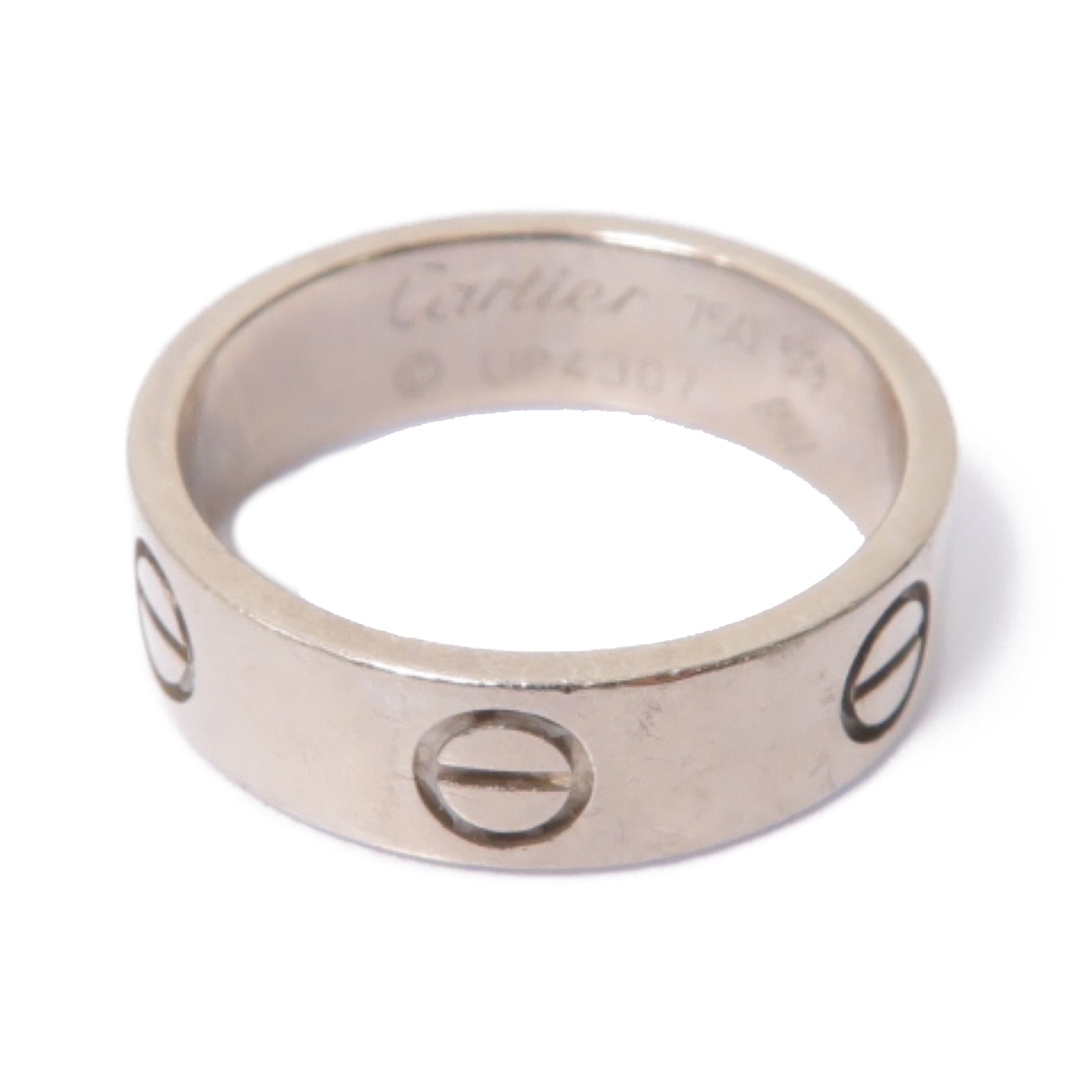 CARTIER 18K白金Love Ring戒指Cartier#53/US#6.5