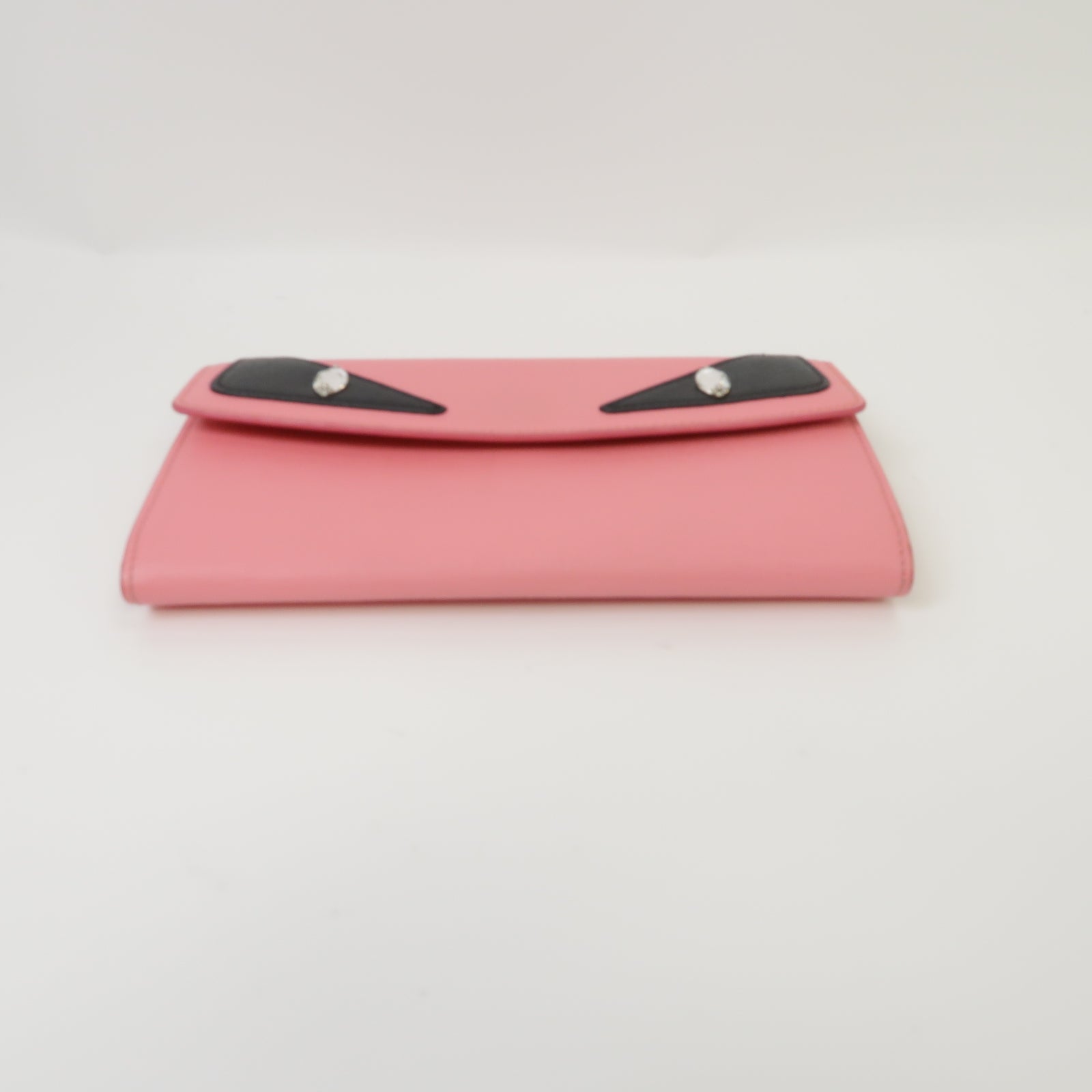 FENDI 【激減優惠】塗層帆布Long Wallet銀扣長錢包粉紅色