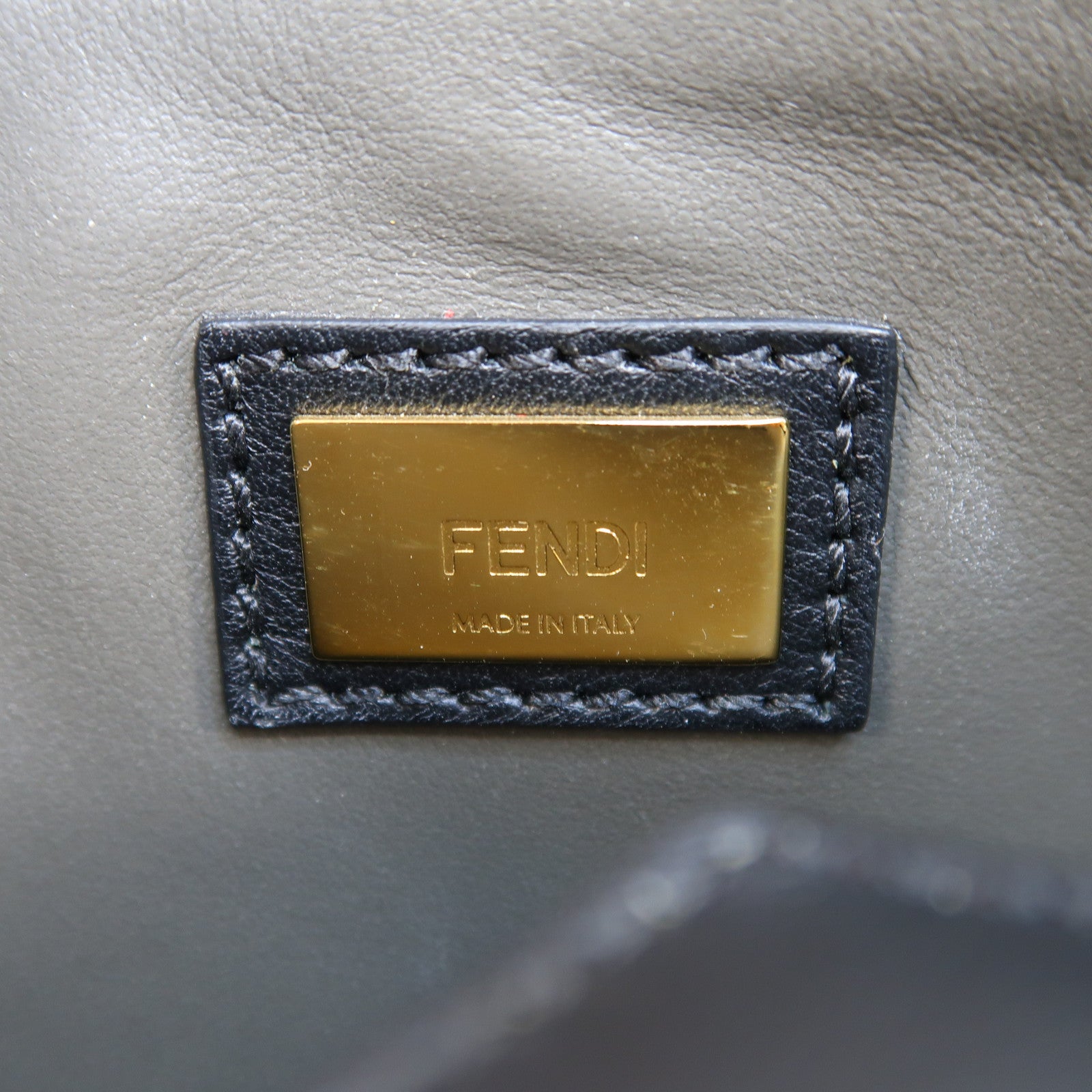 FENDI 牛皮皮革2 Jours金扣手挽肩背兩用袋黑色