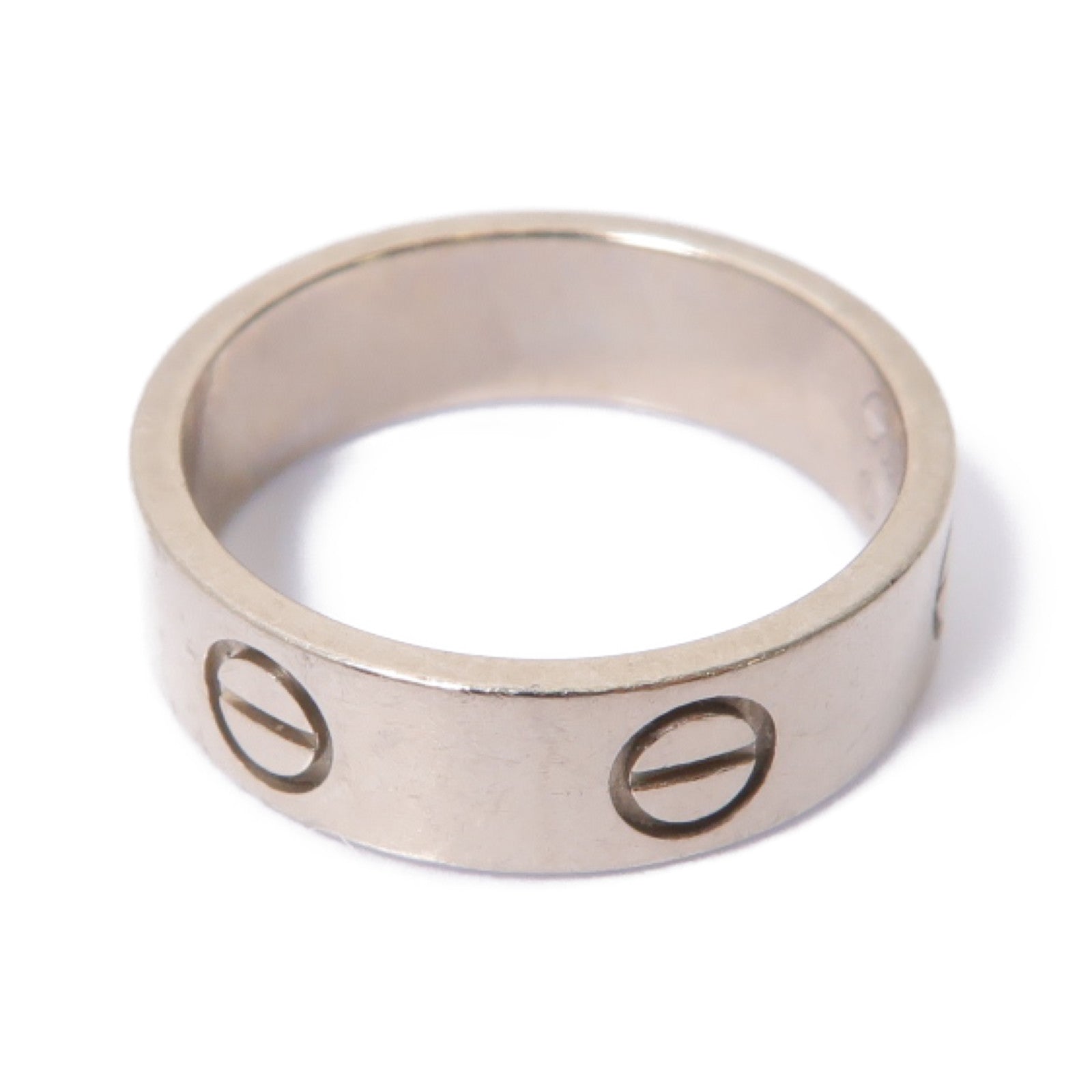 CARTIER 18K白金Love Ring戒指Cartier#53/US#6.5