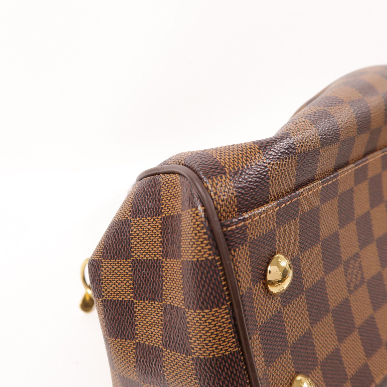 LOUIS VUITTON 【激減優惠】Damier Trevi金扣手挽肩背兩用袋棕色