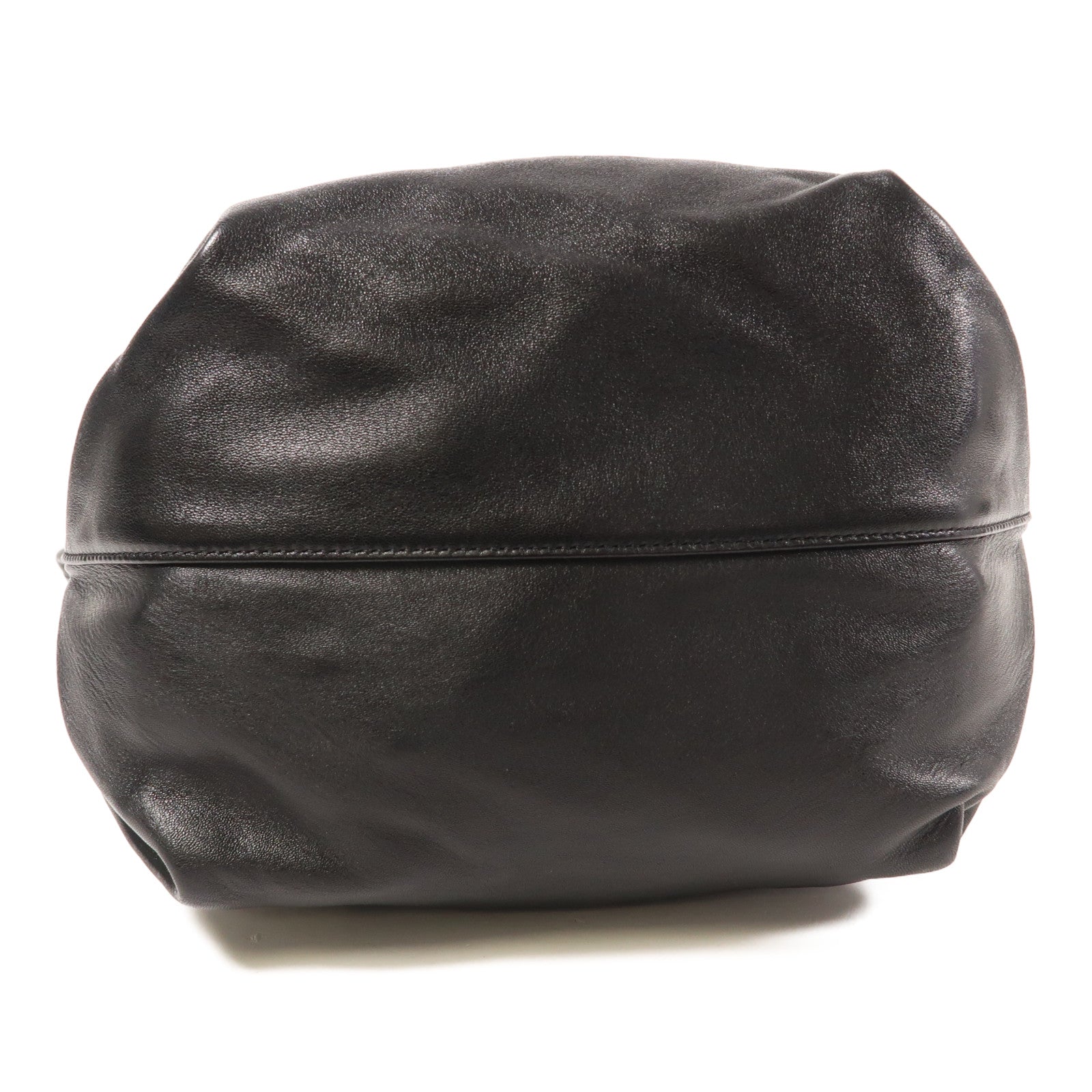 SAINT LAURENT 羊皮皮革Bucket Bag銀扣肩背袋