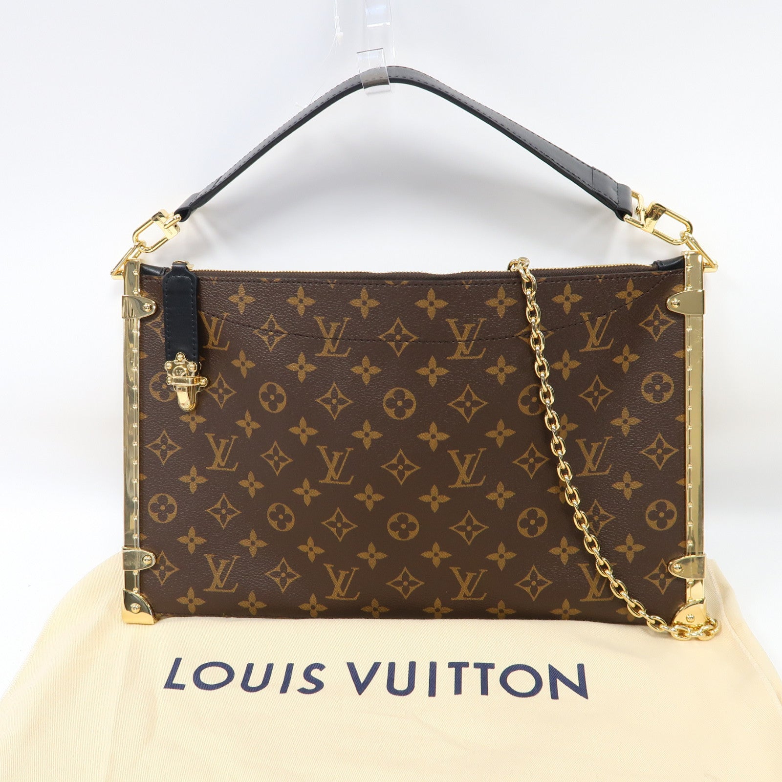 LOUIS VUITTON 【激減優惠】Monogram Lucky Trunk金扣肩背袋啡色