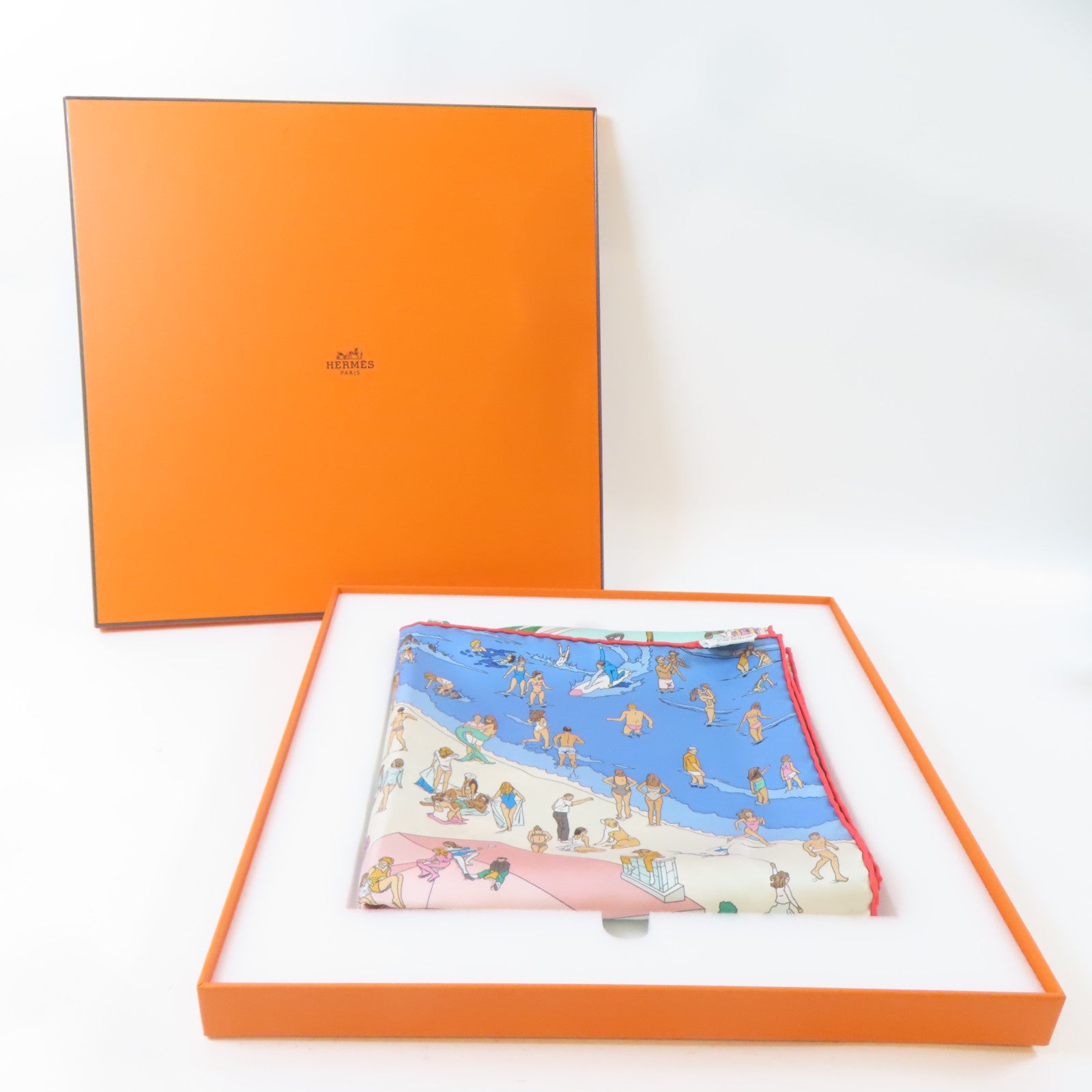 HERMES 絲質Dossard Scarf絲巾彩色